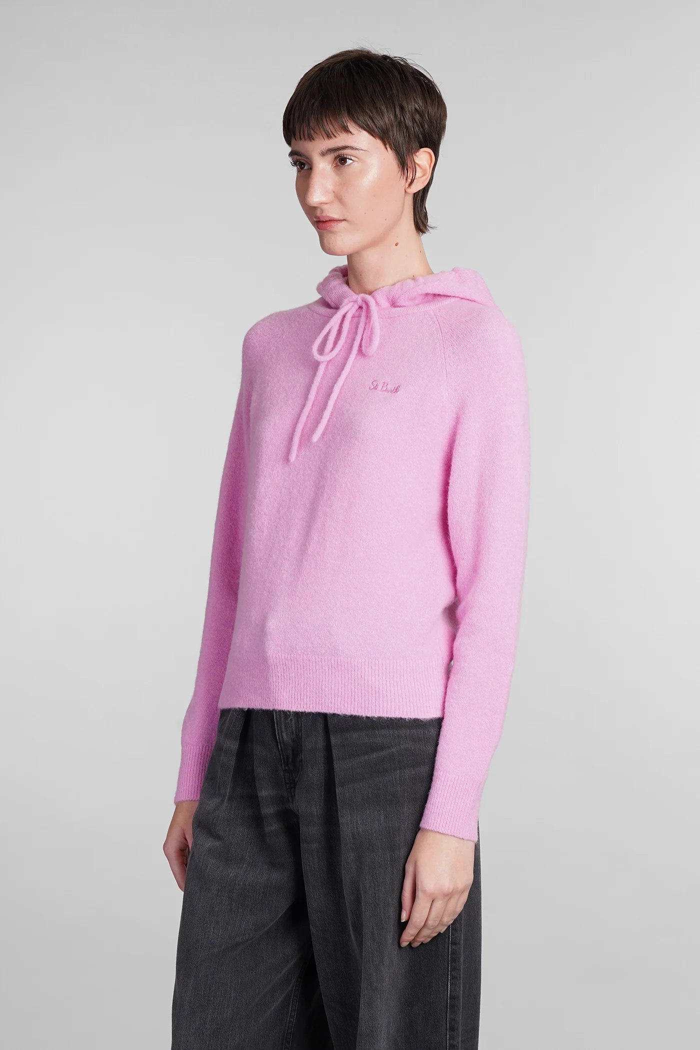 Elide Knitwear in rose-pink wool - Image 4