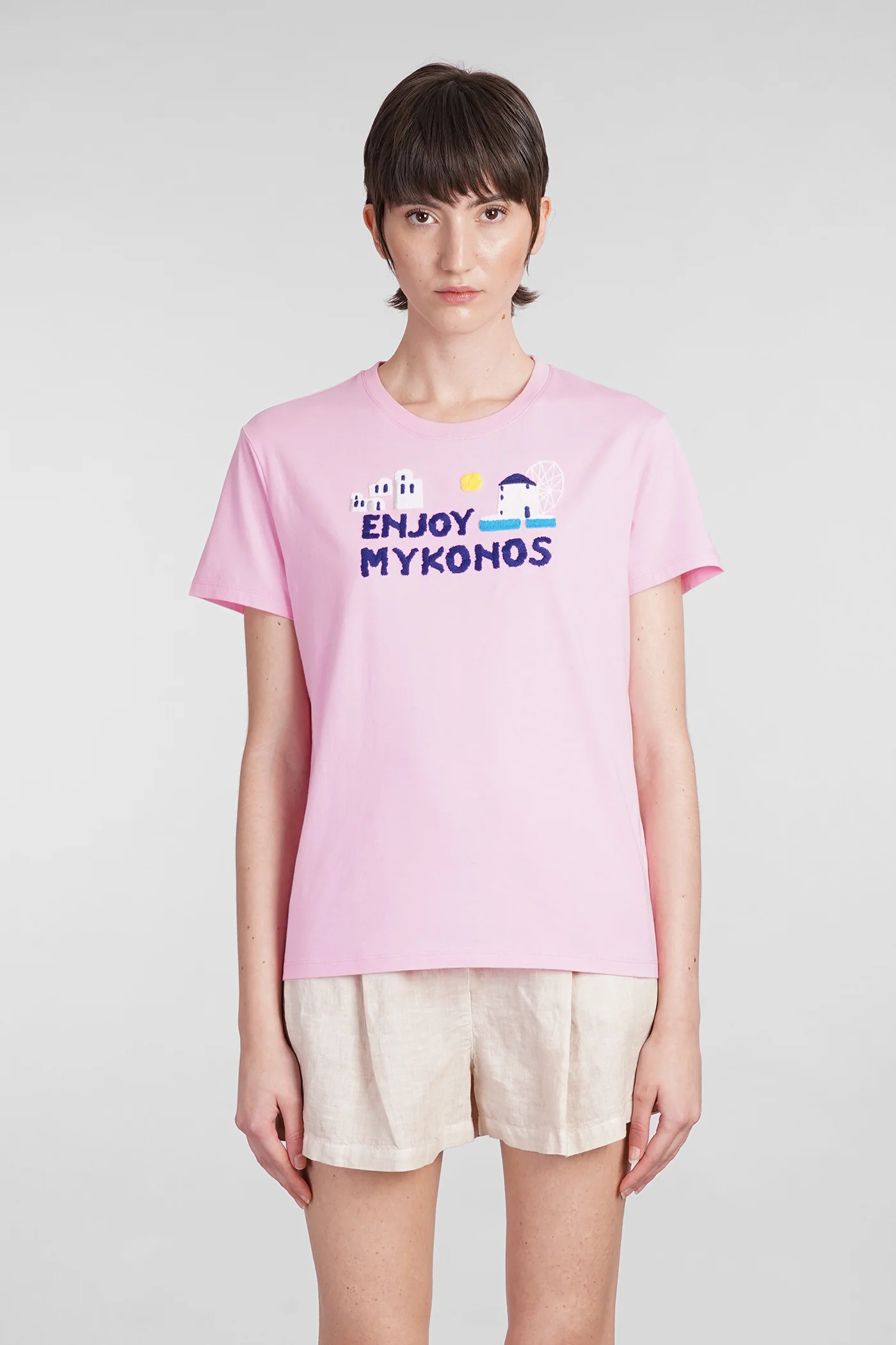 Emilie T-Shirt in rose-pink cotton