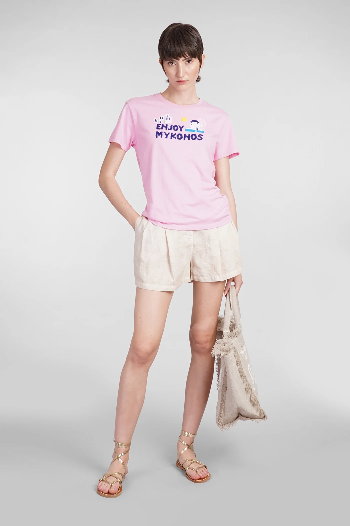 Emilie T-Shirt in rose-pink cotton - Image 2