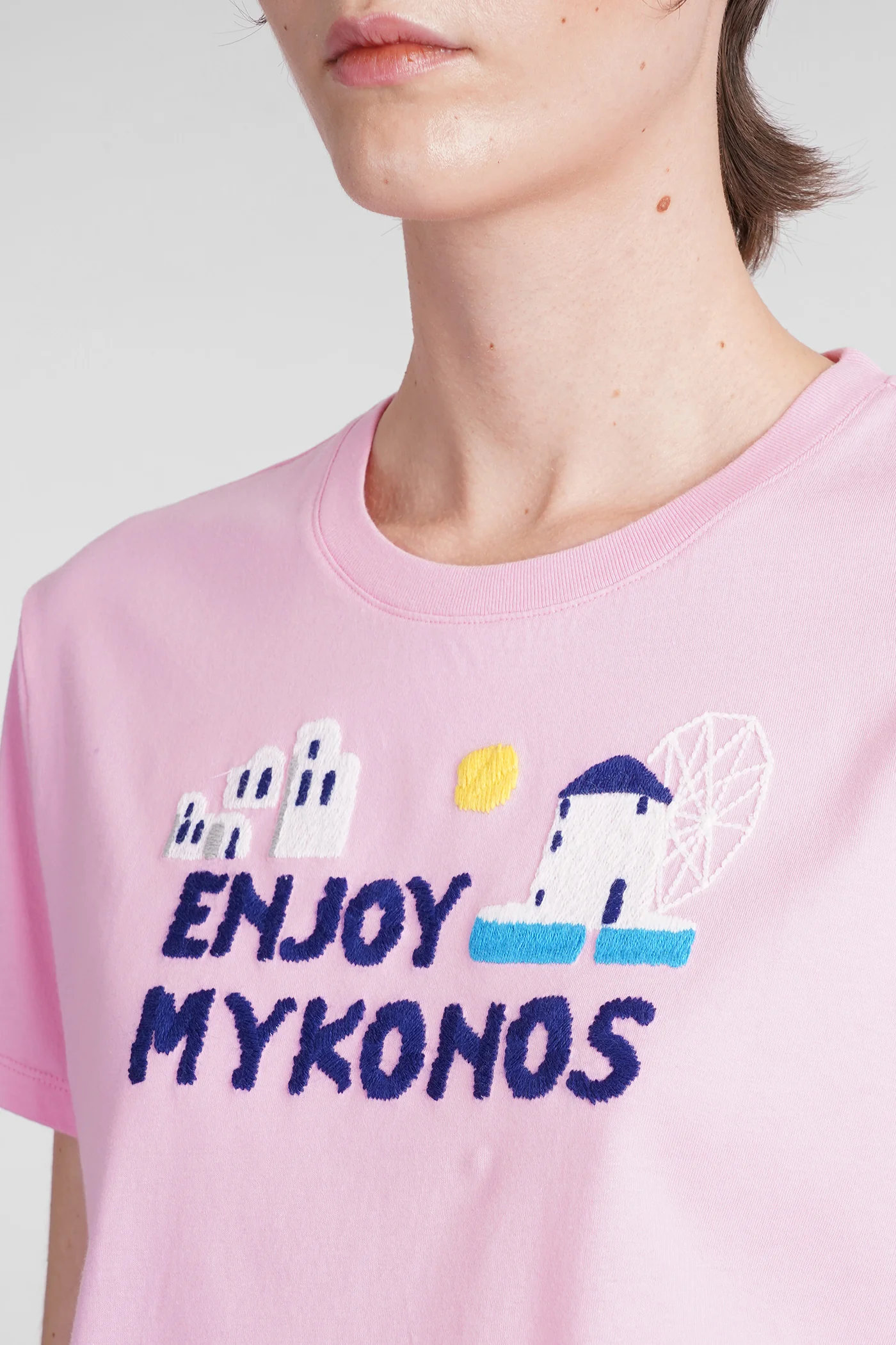 Emilie T-Shirt in rose-pink cotton - Image 5