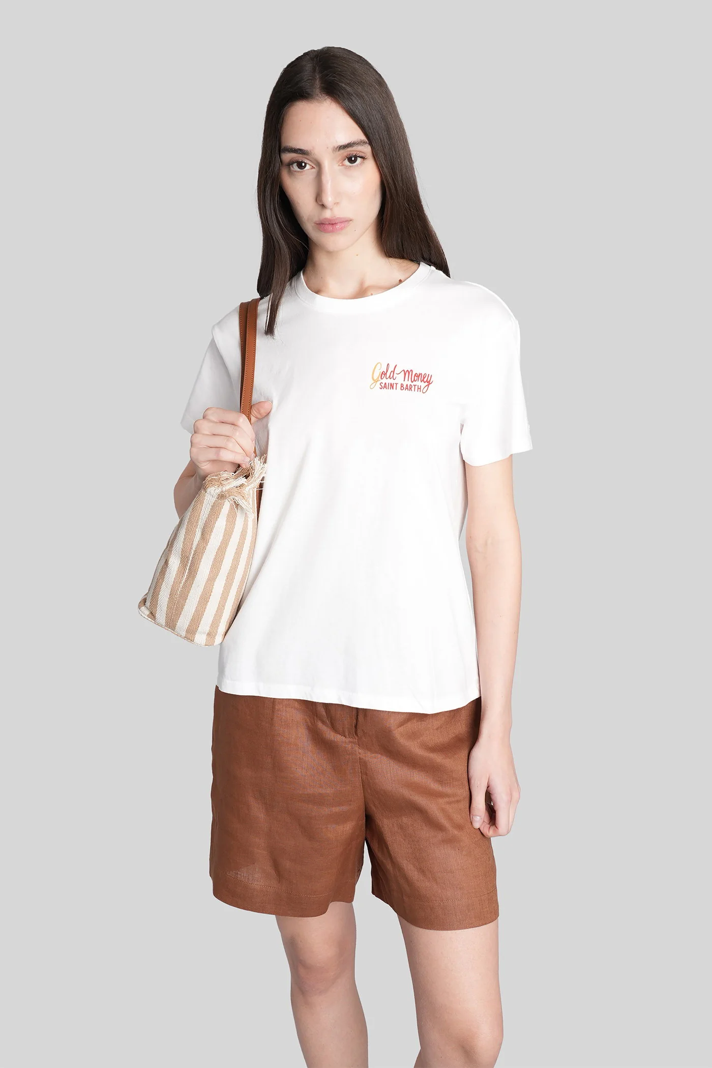 Emilie T-Shirt in white cotton - Image 2