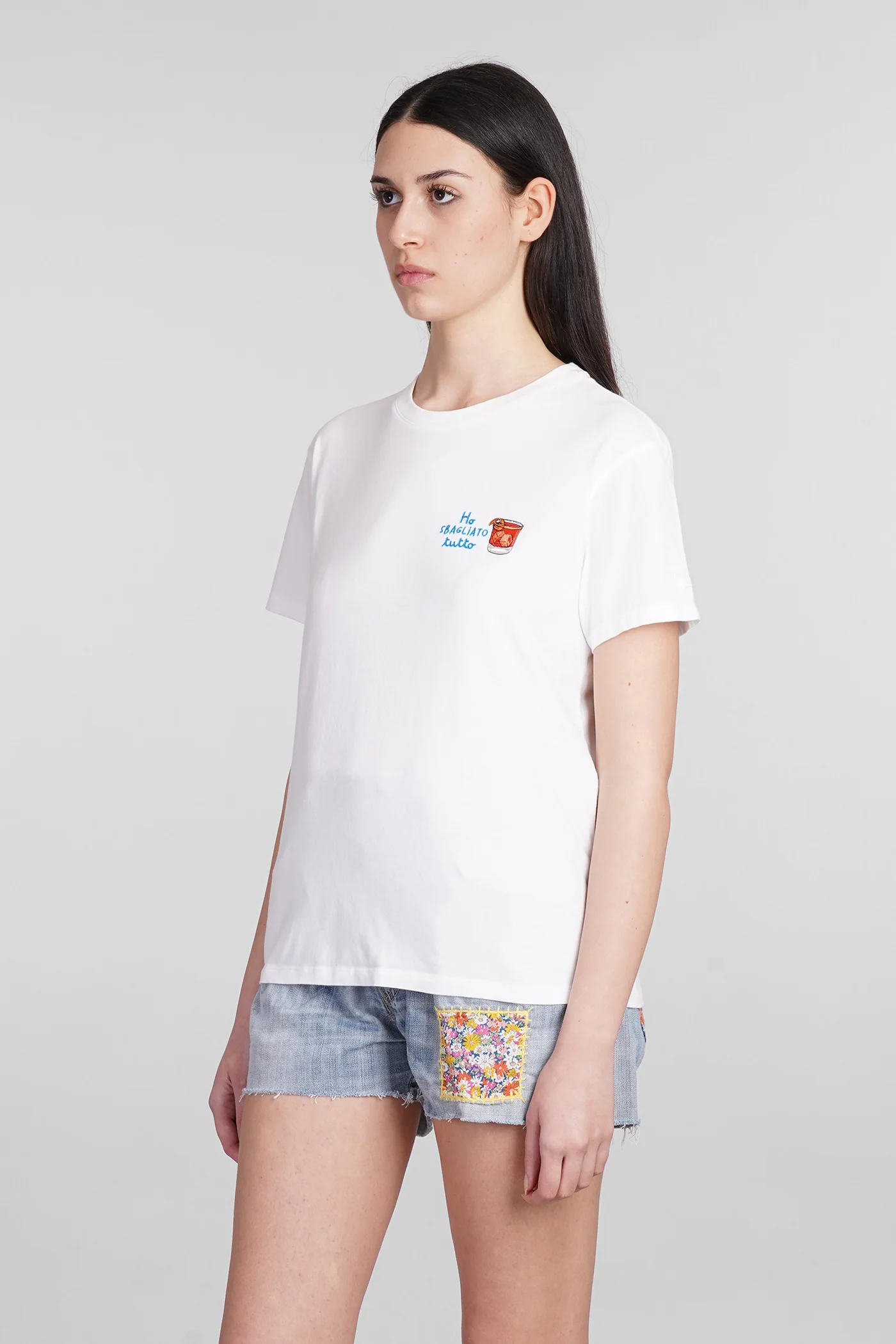 Emilie T-Shirt in white cotton - Image 4