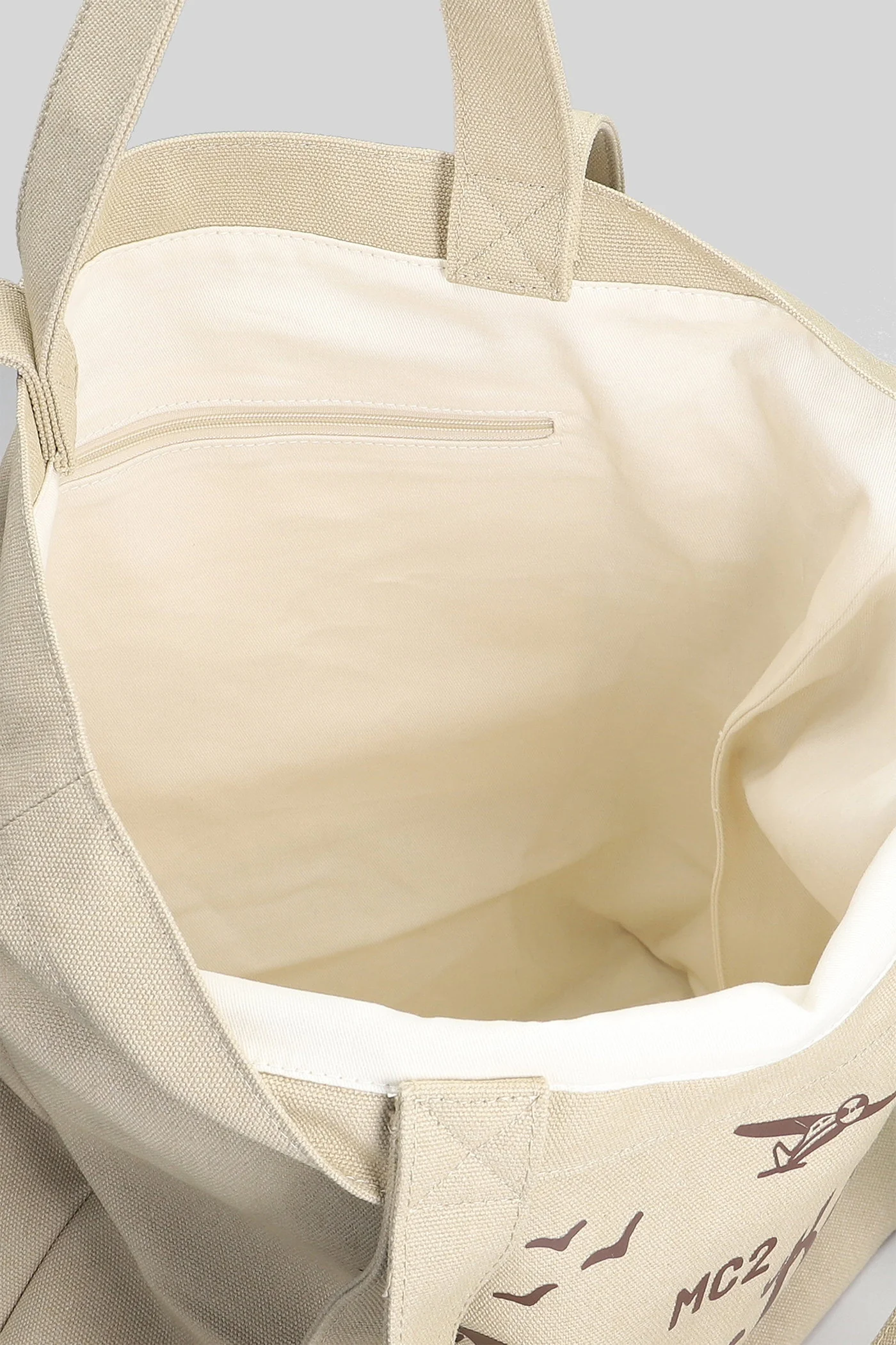 Essential Beach Cott Tote in beige cotton - Image 4