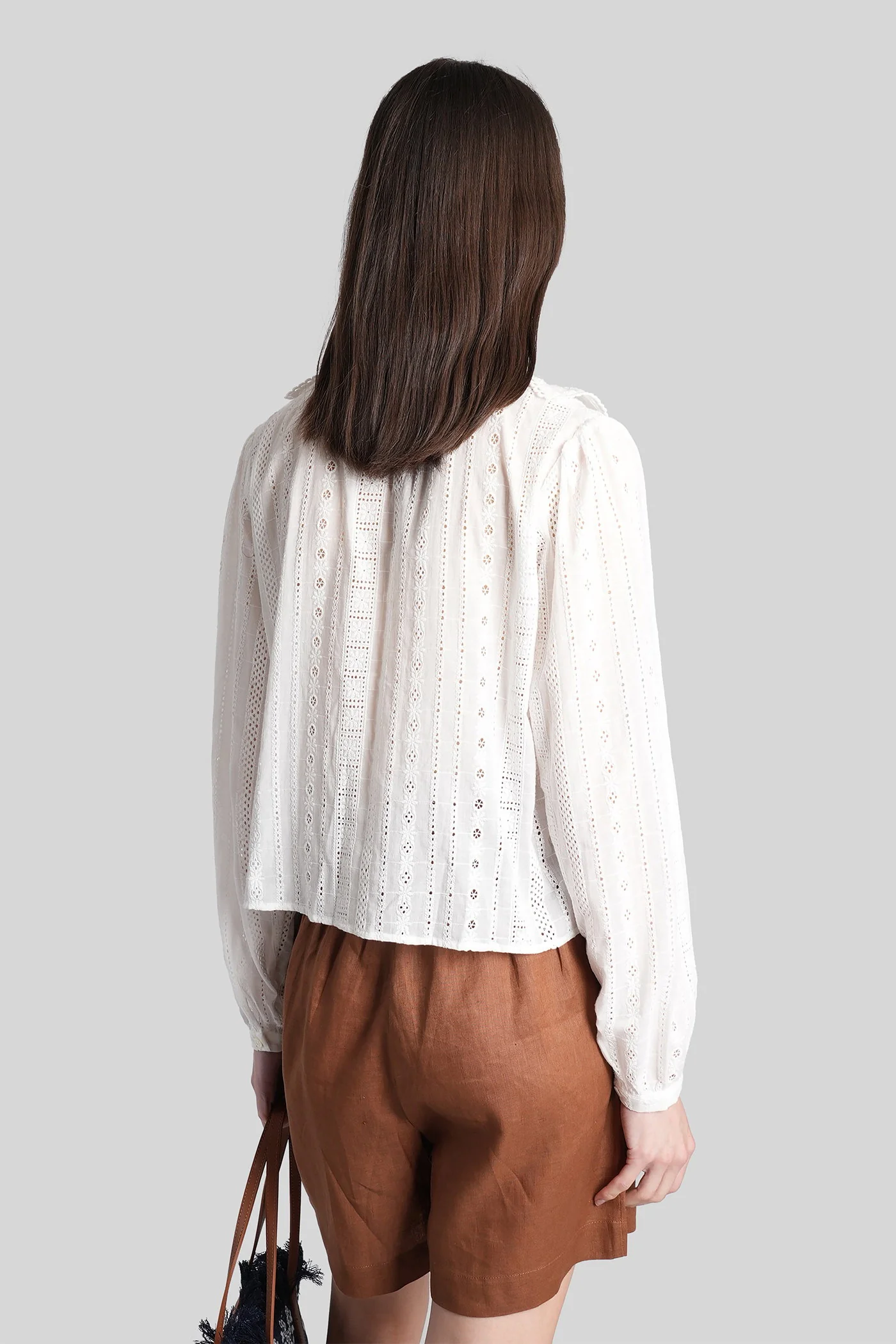 Evie Blouse in white cotton - Image 3