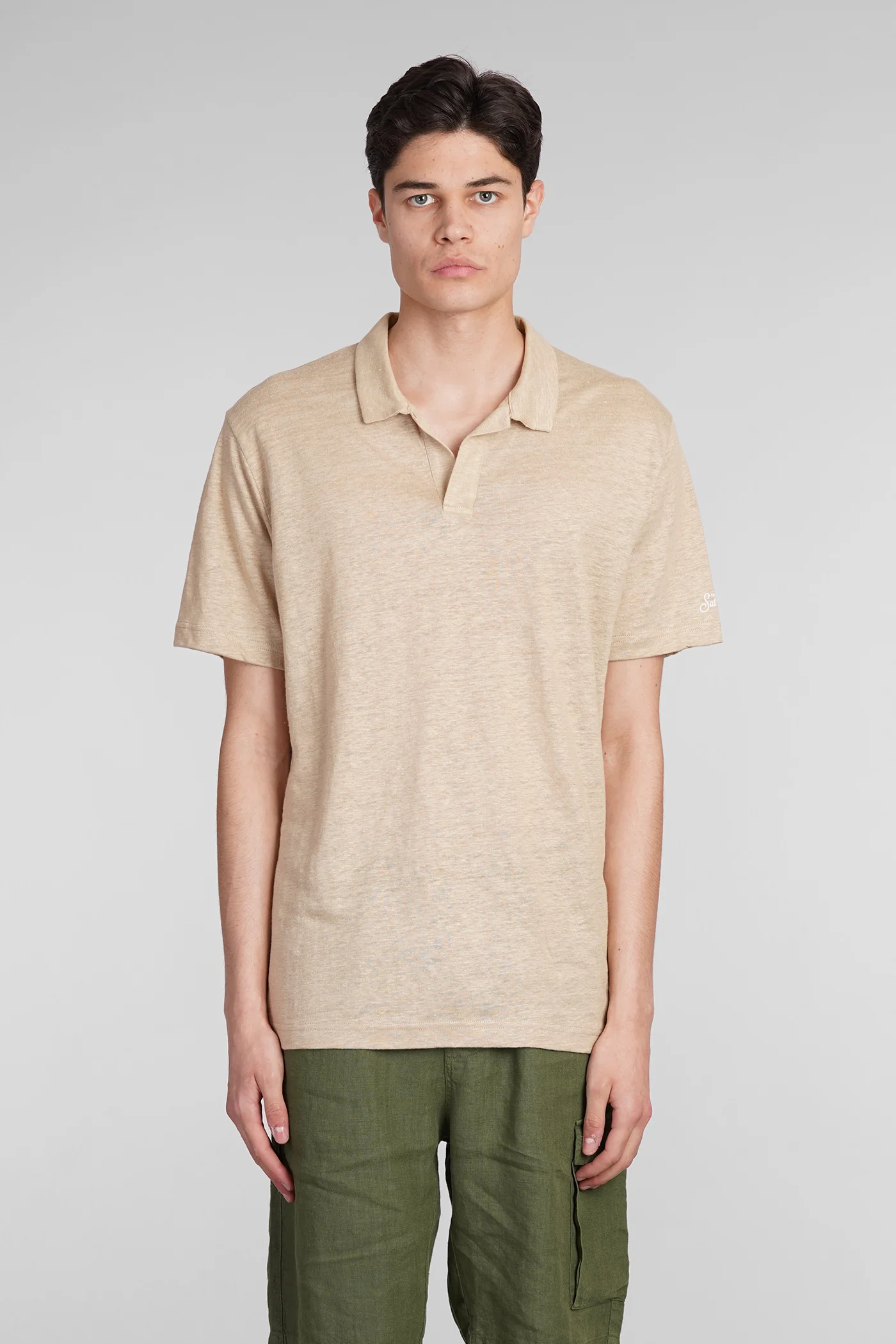 Fraser Polo in beige linen