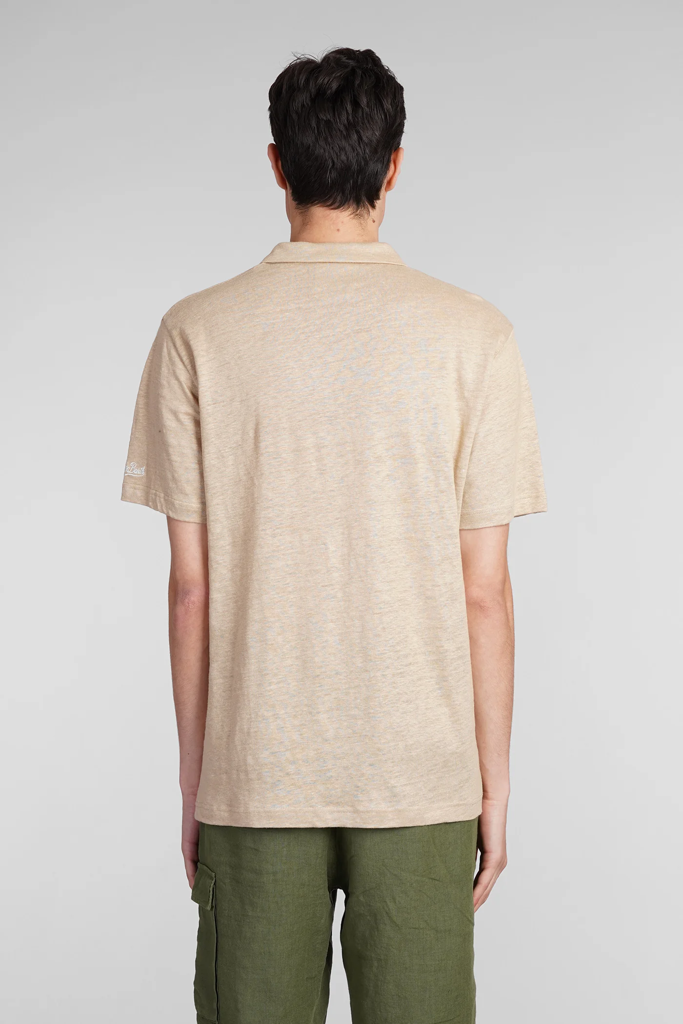 Fraser Polo in beige linen - Image 3