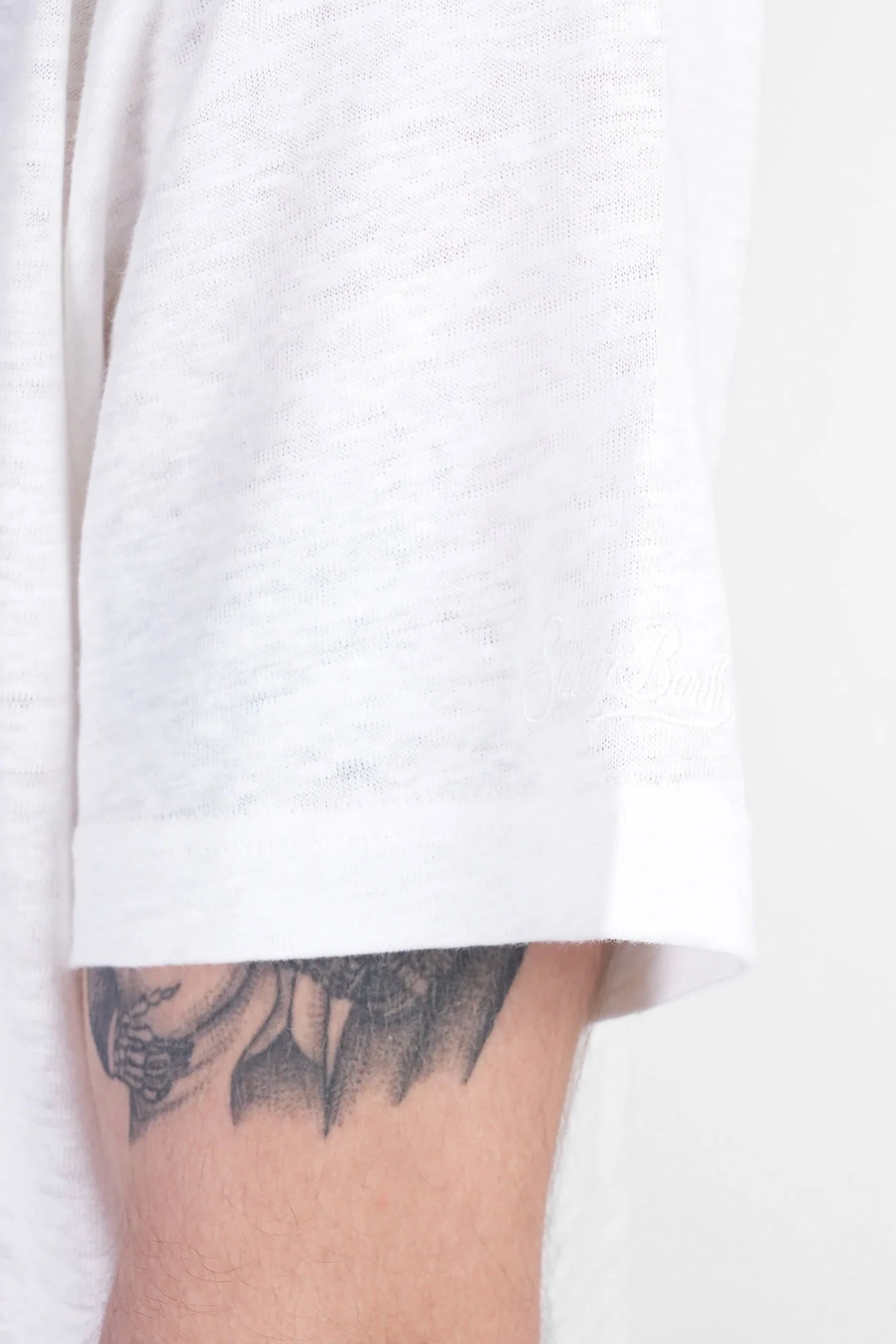 Fraser Polo in white linen - Image 5