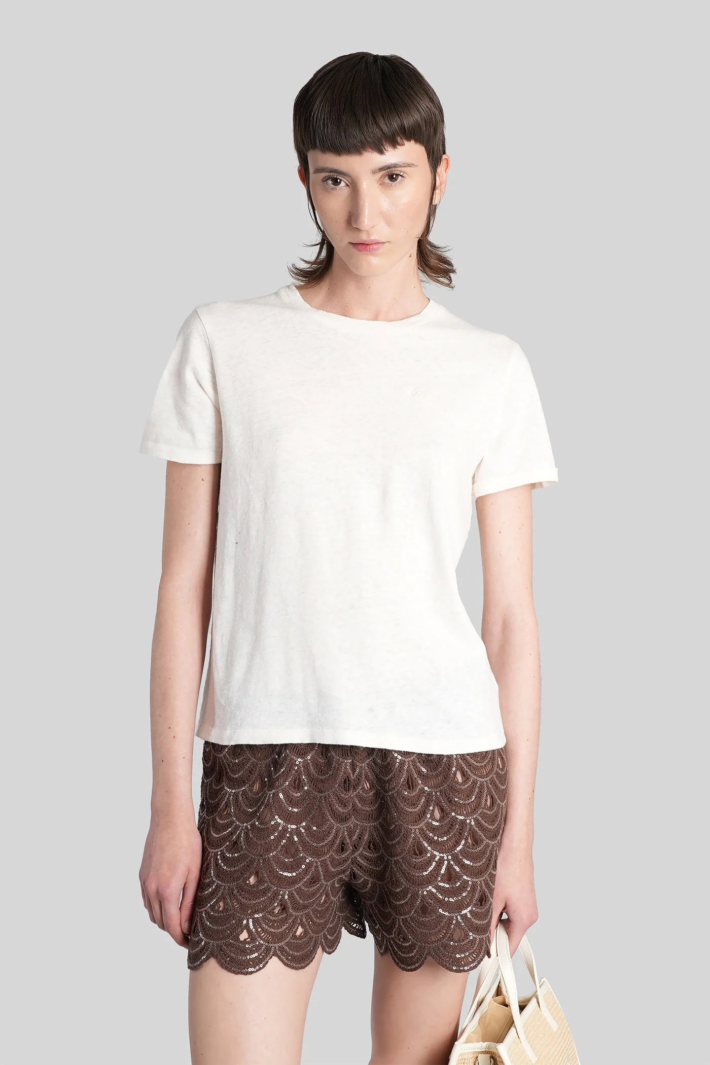 Glenda T-Shirt in white cotton