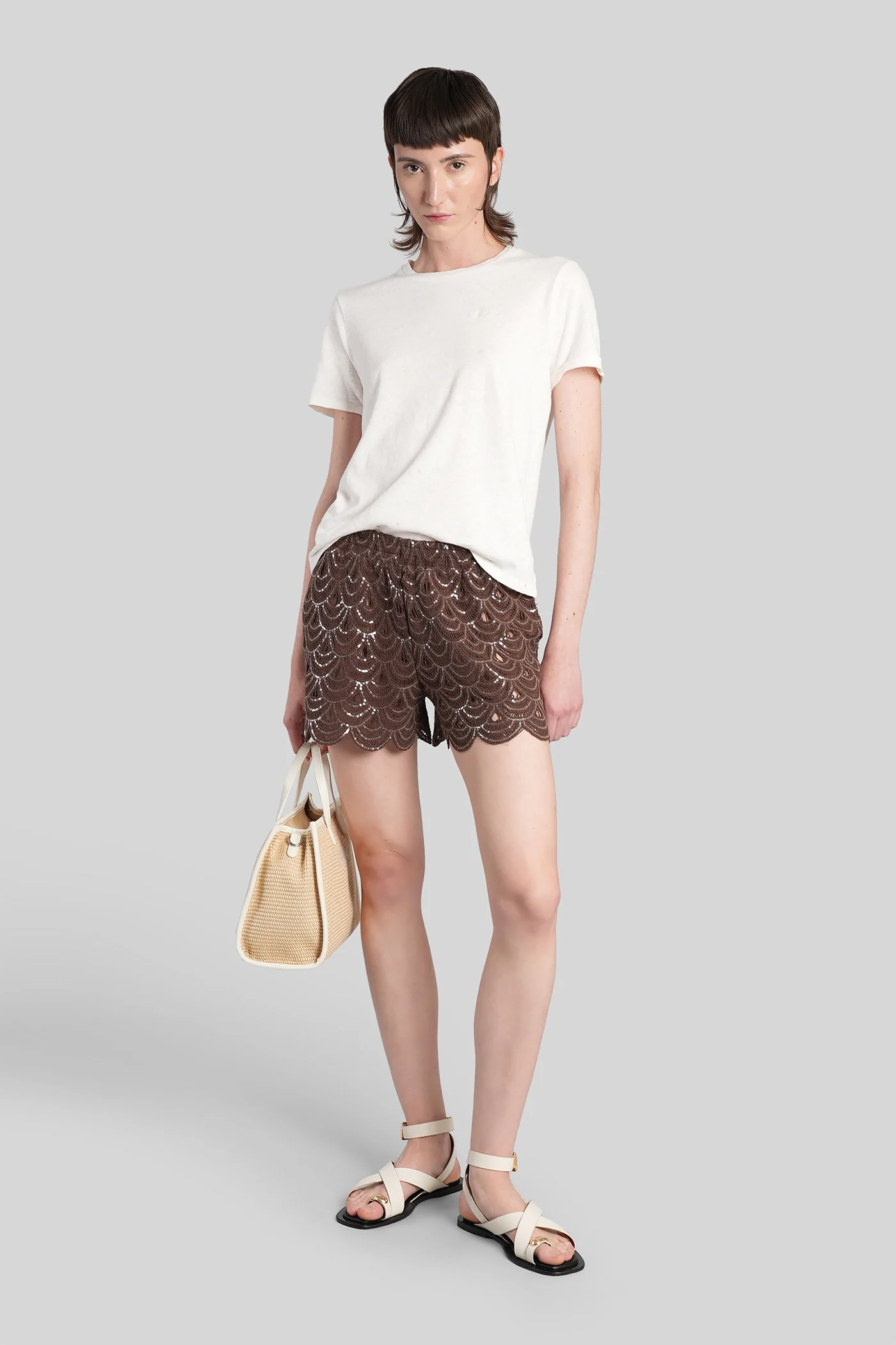 Glenda T-Shirt in white cotton - Image 2