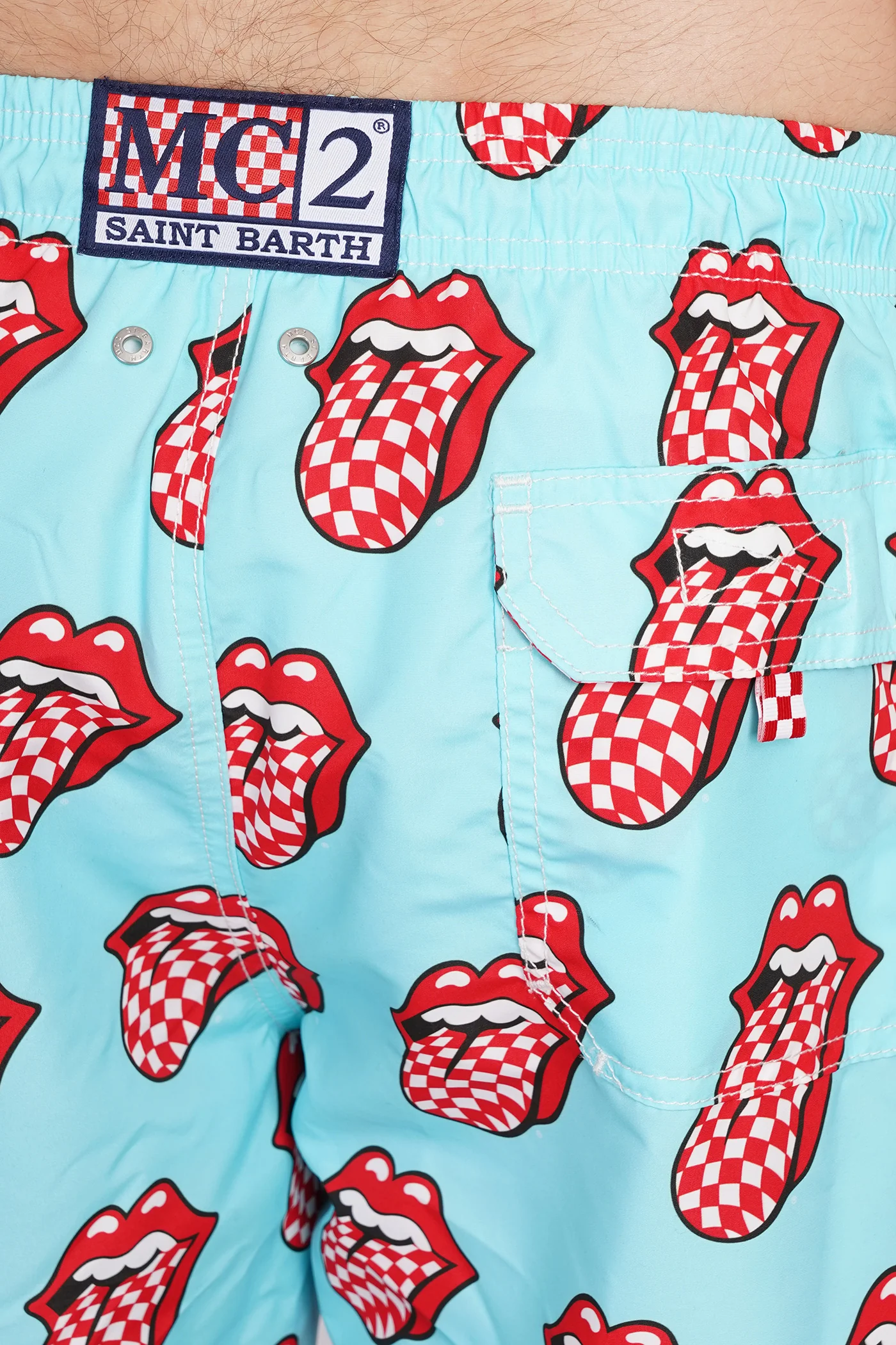 Gustavia Beachwear in cyan polyester - Image 4