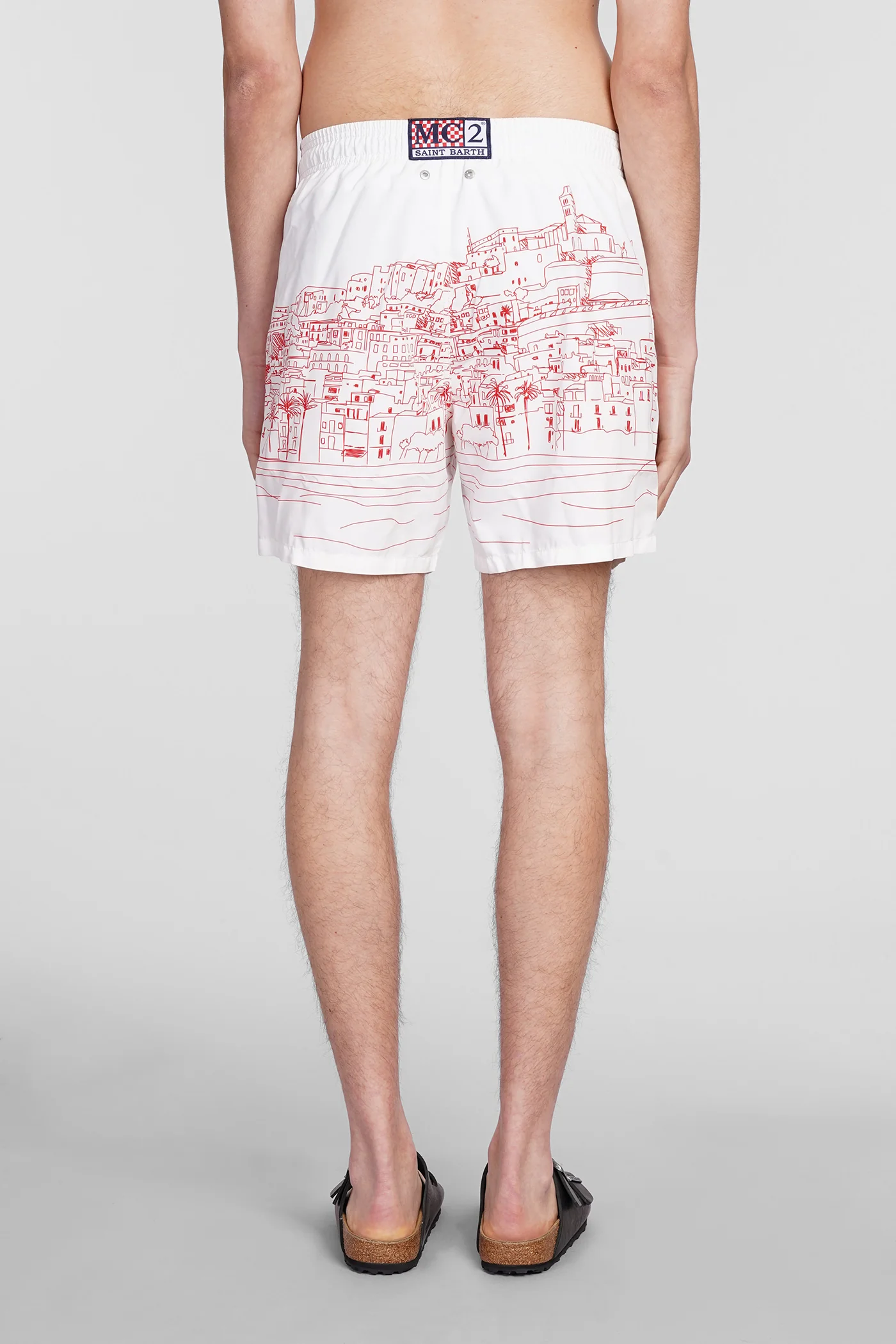 Gustavia placed prin Beachwear in white polyester - Image 2