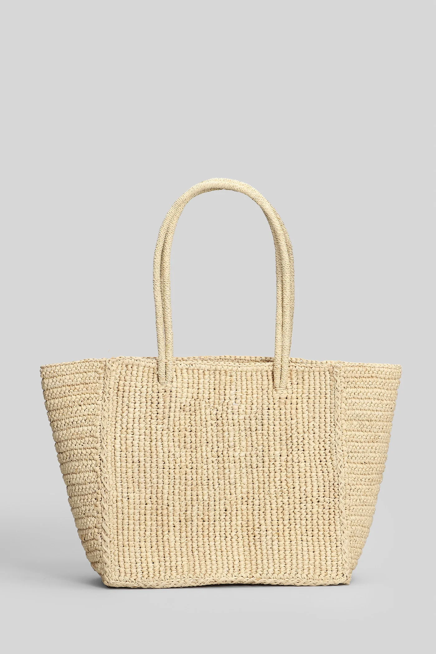 Handbag Raffia Hand bag in beige raffia - Image 3