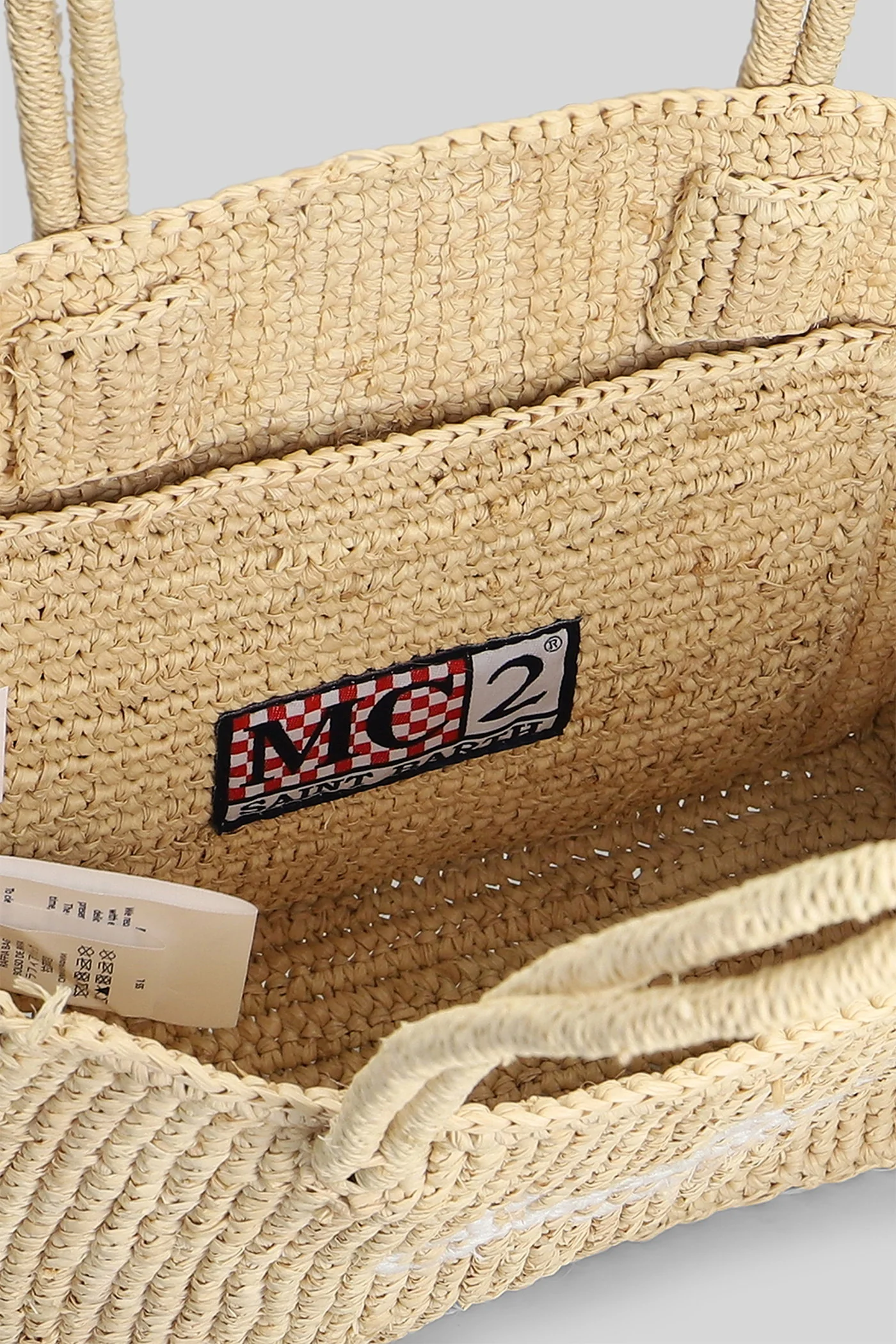 Handbag Raffia Hand bag in beige raffia - Image 4