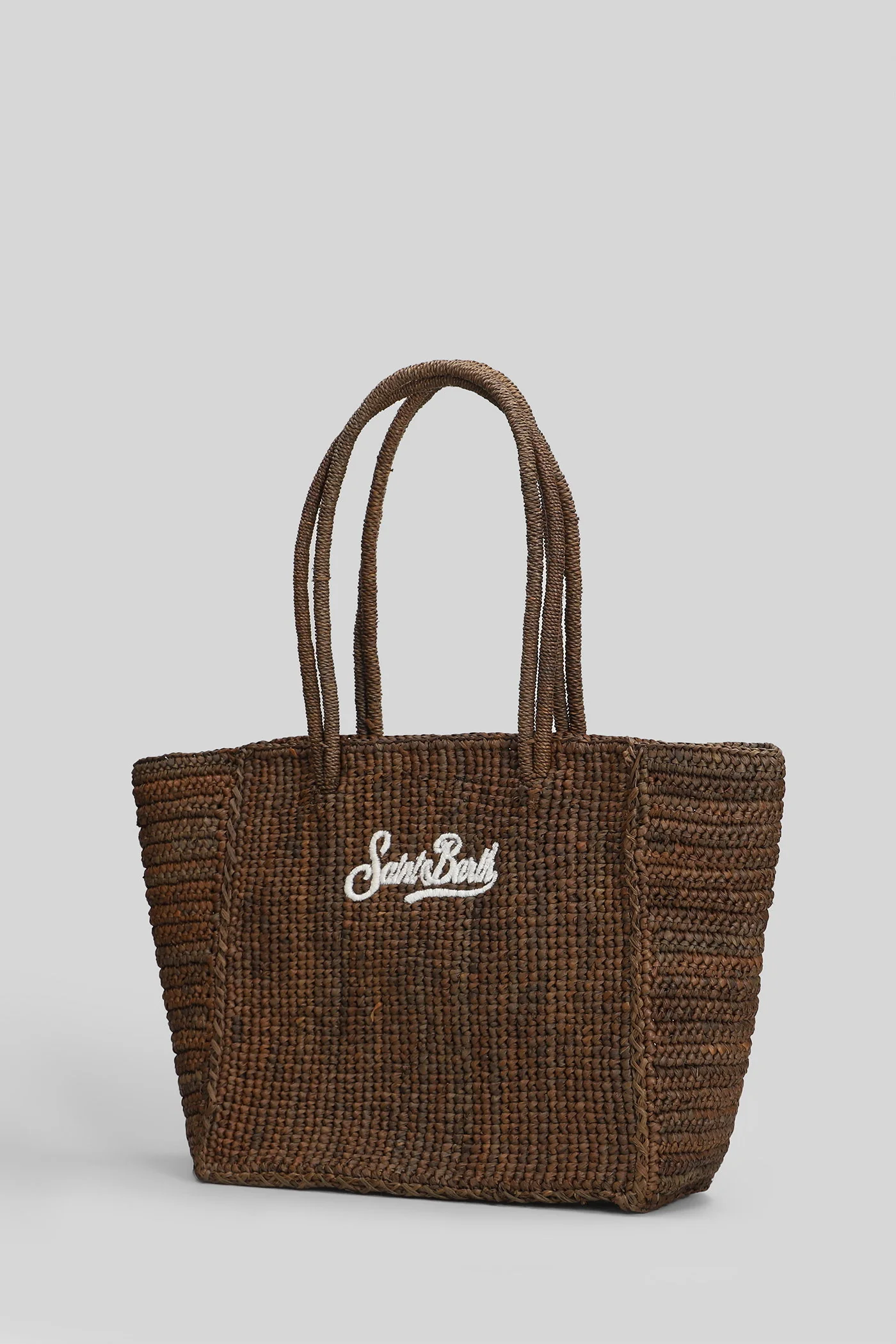 Handbag Raffia Mid Shoulder bag in brown raffia - Image 2