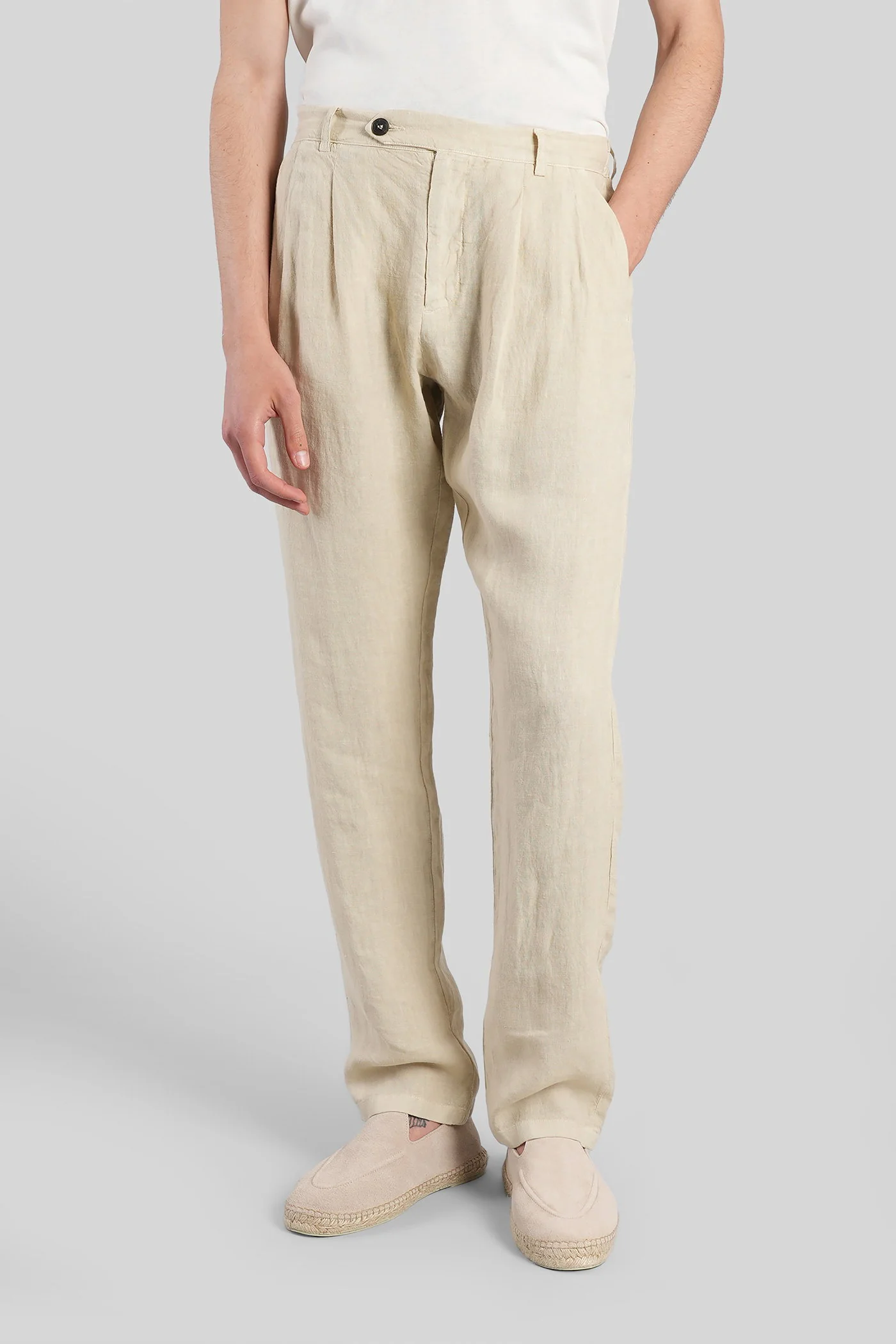 Havier Pants in beige linen
