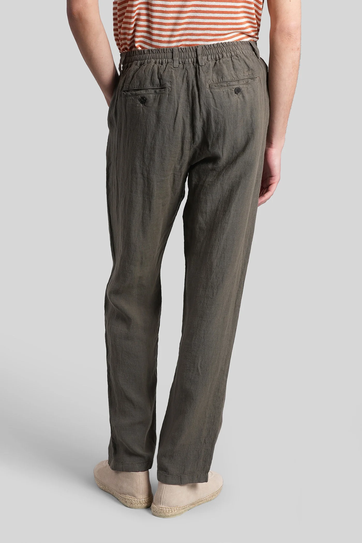 Havier Pants in green linen - Image 3