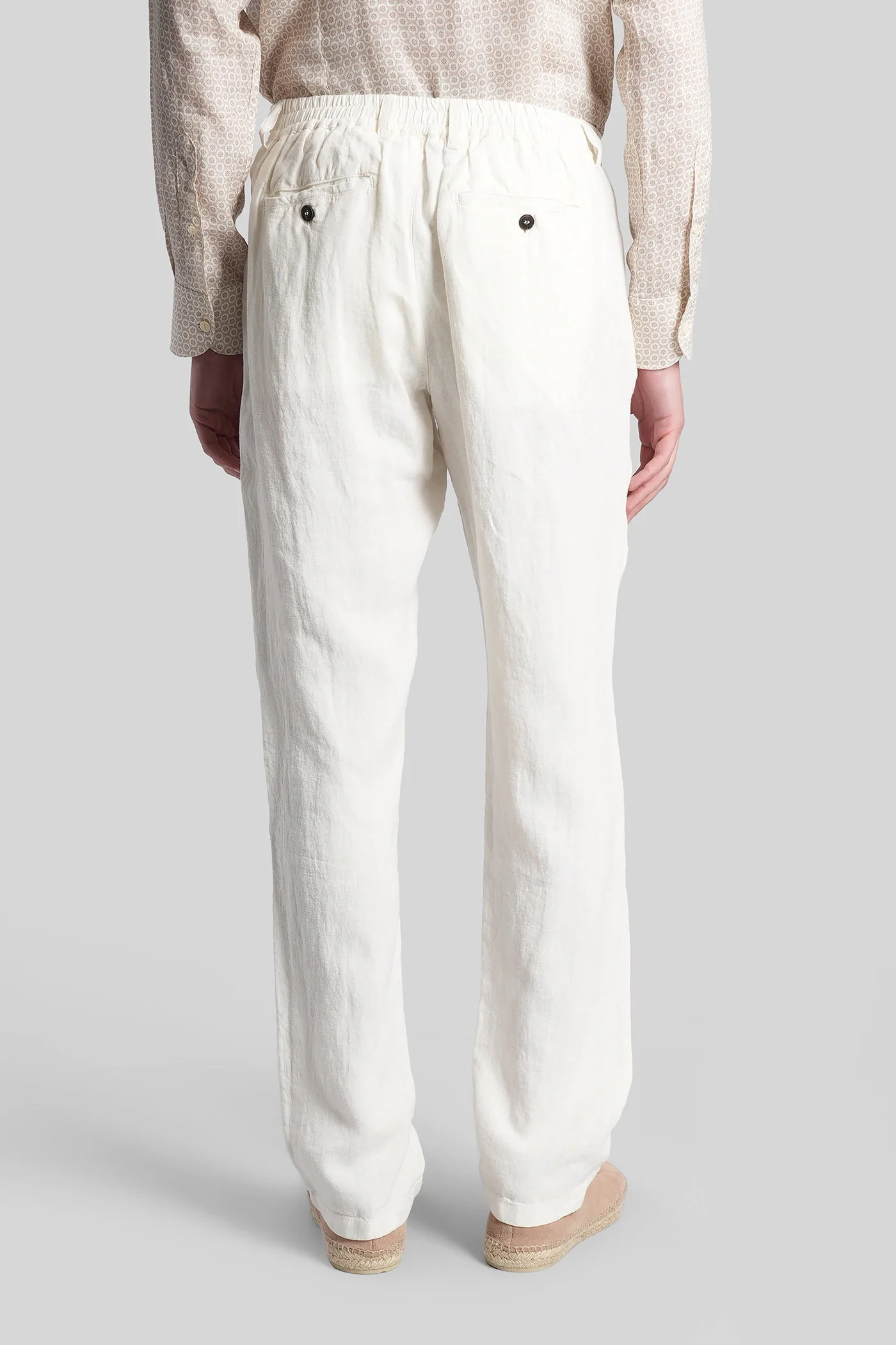 Havier Pants in white linen - Image 3