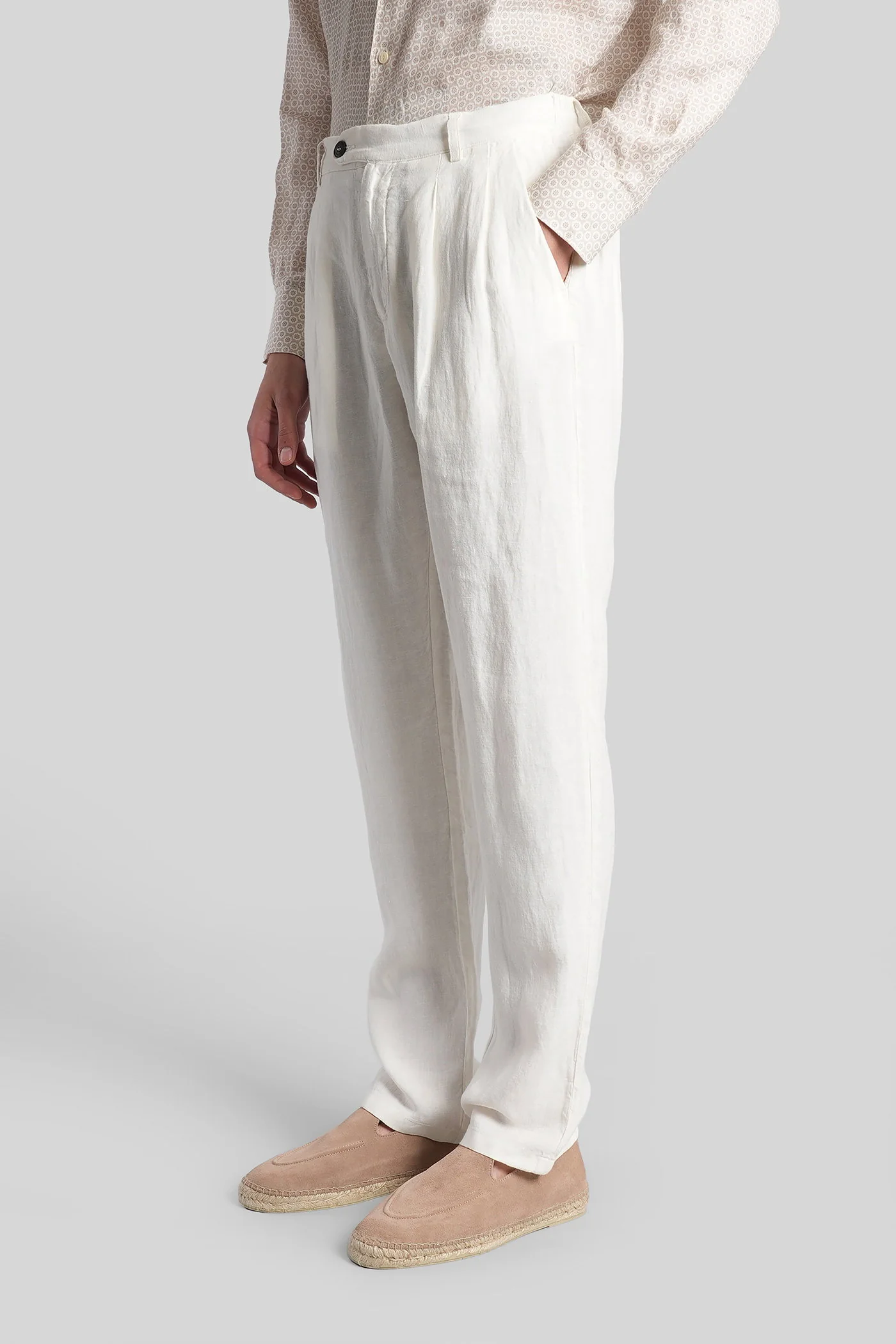 Havier Pants in white linen - Image 4