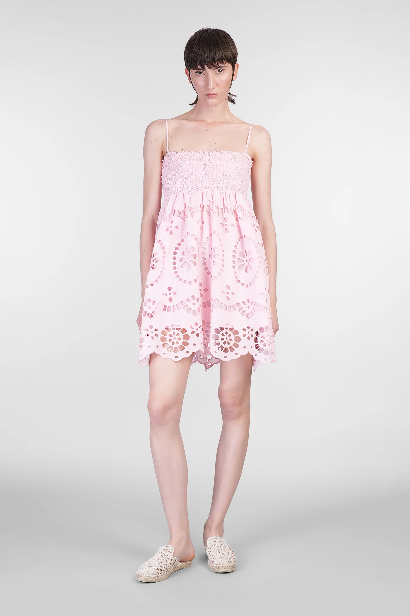 Hawa Mini dress in rose-pink cotton