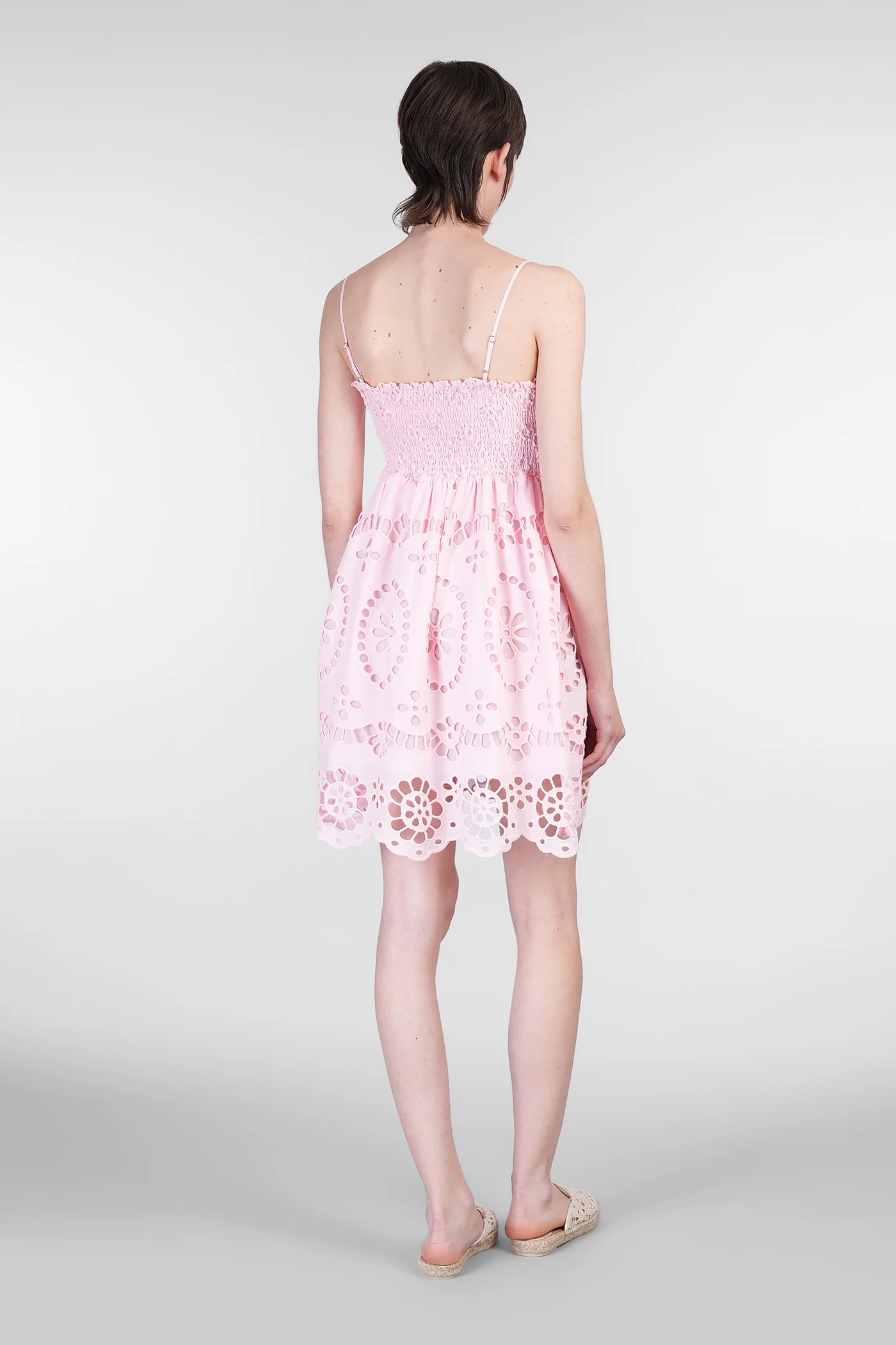 Hawa Mini dress in rose-pink cotton - Image 3