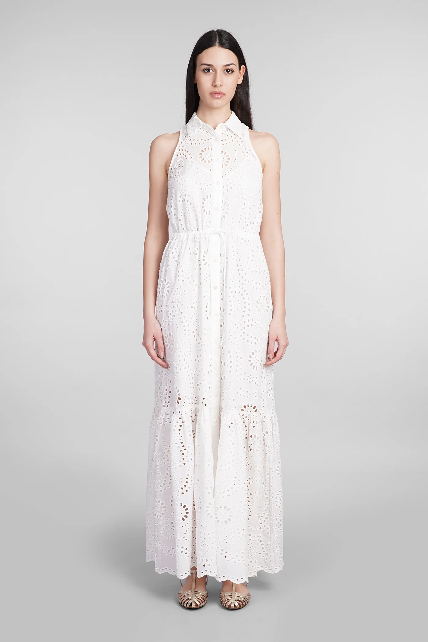 Ida Dress woman in white cotton