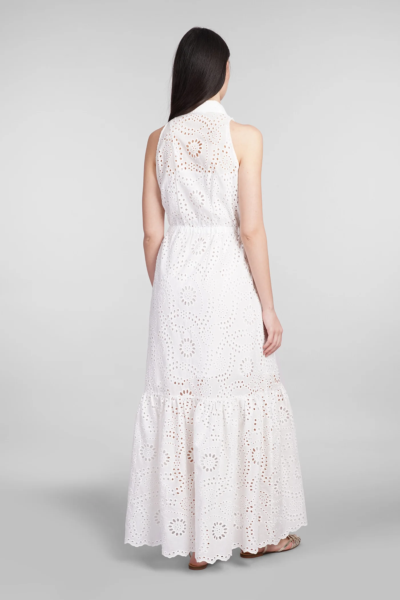 Ida Dress woman in white cotton - Image 3