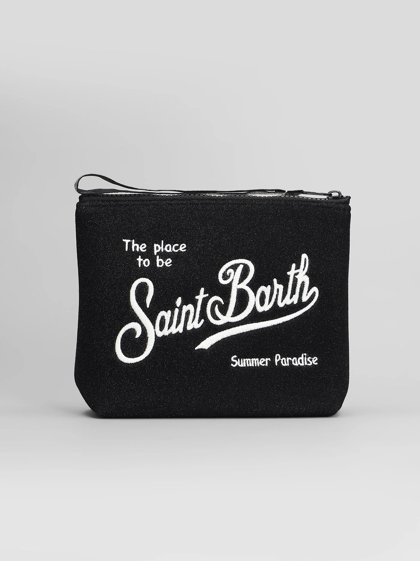 Alile lurex Clutch in black polyester - Image 3