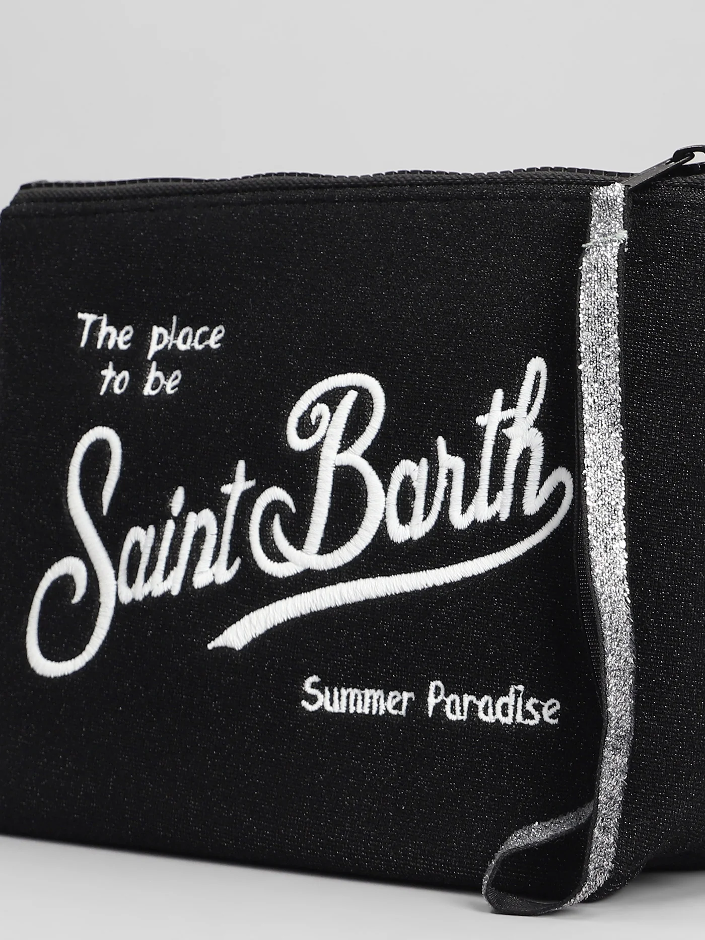 Alile lurex Clutch in black polyester - Image 4