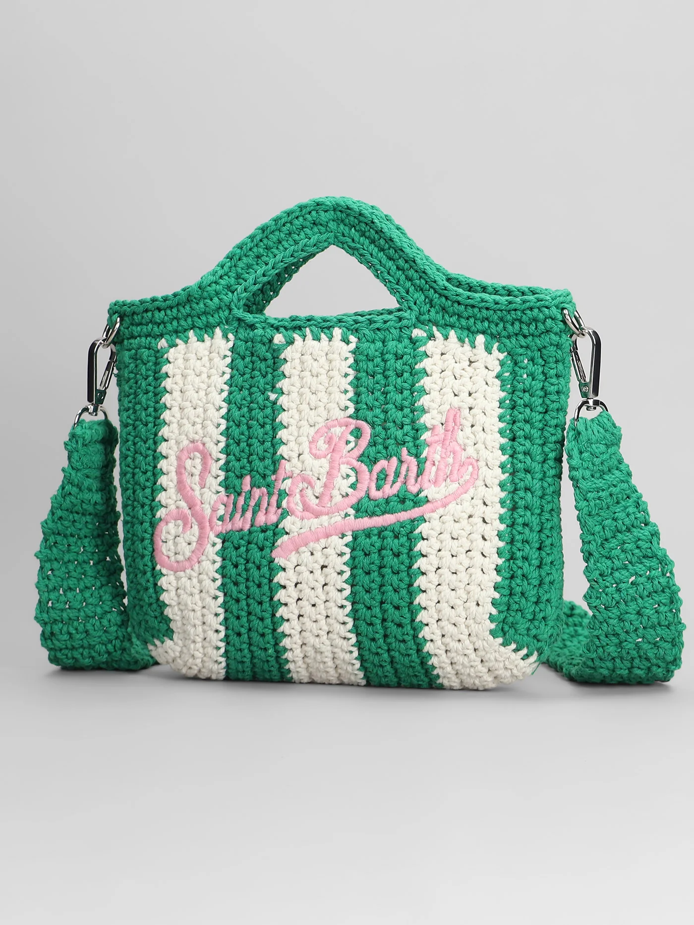 Crochet bag Tote in green polyester - Image 2