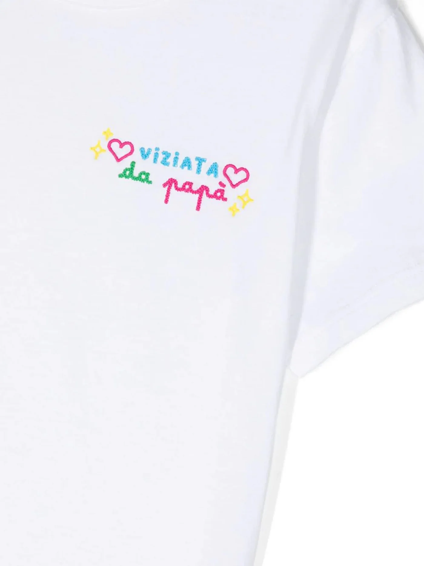 Elly T-Shirt in white cotton - Image 3