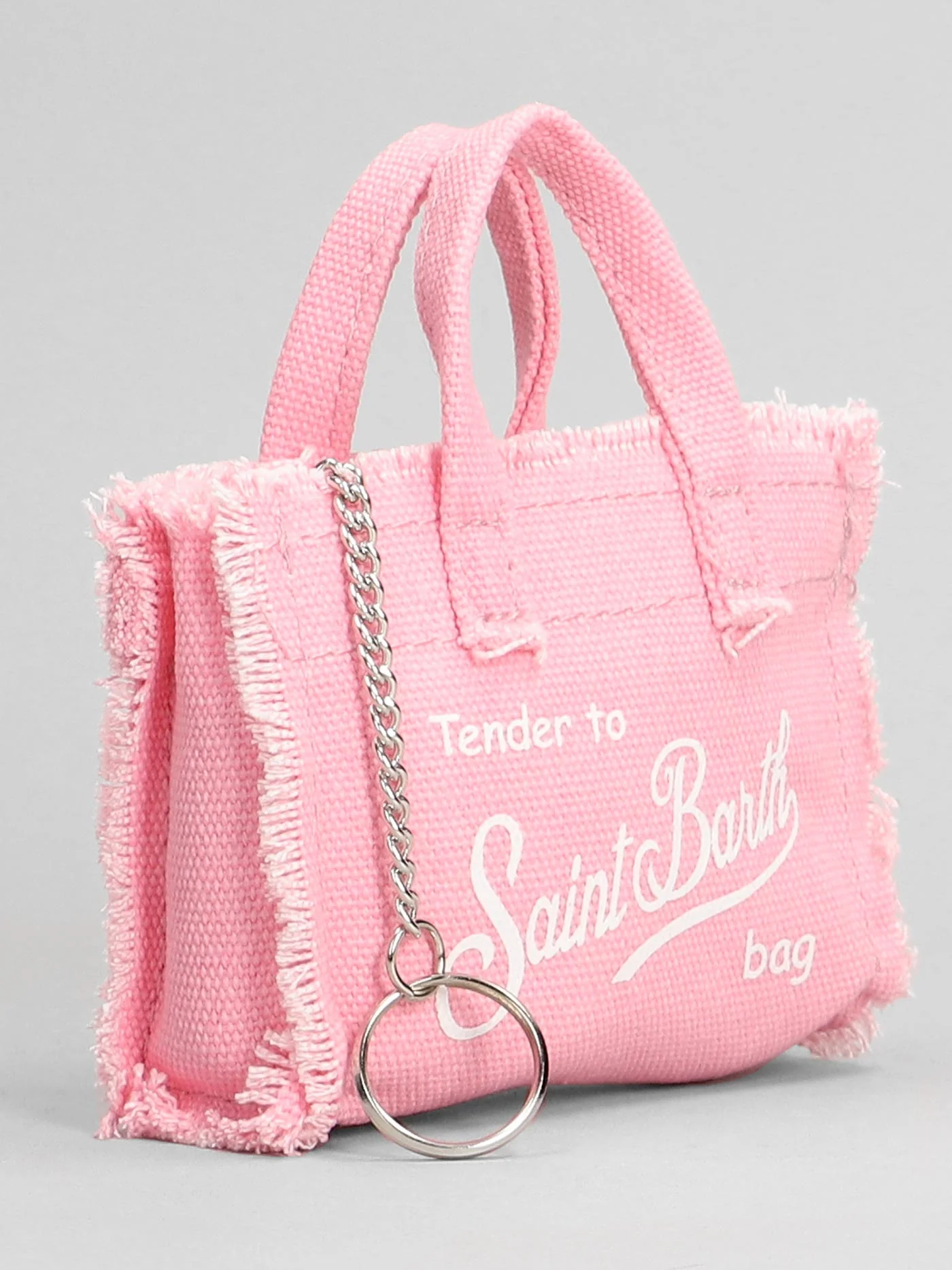 Key bag n Hand bag in rose-pink cotton - Image 4