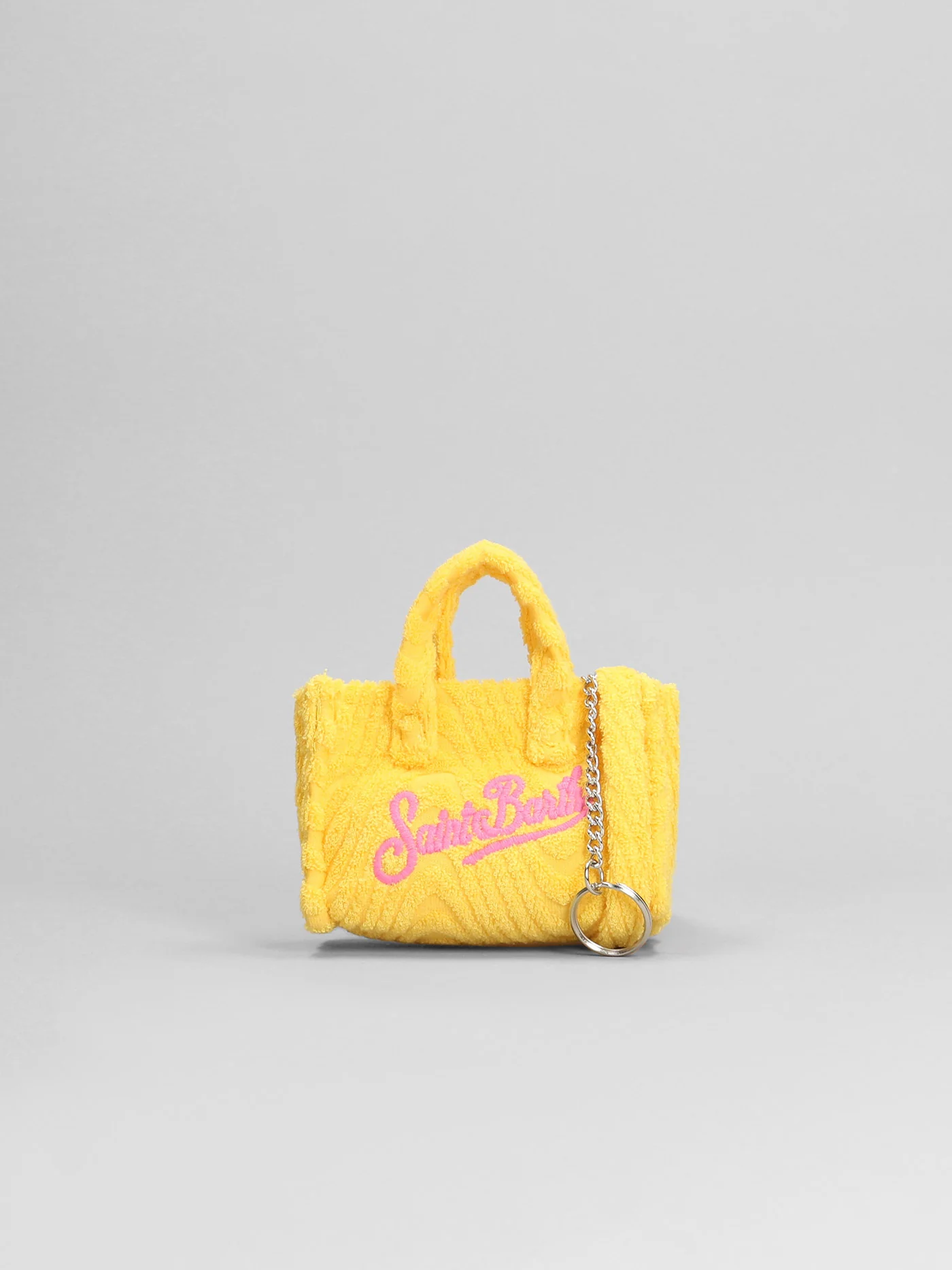 Key bag n Hand bag in yellow polyester