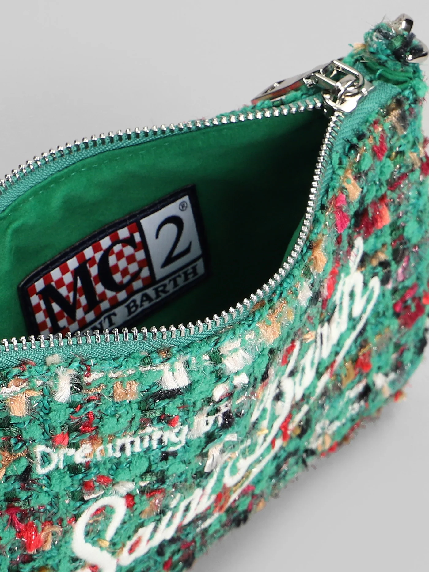 Parisienne mini w Clutch in green polyester - Image 4