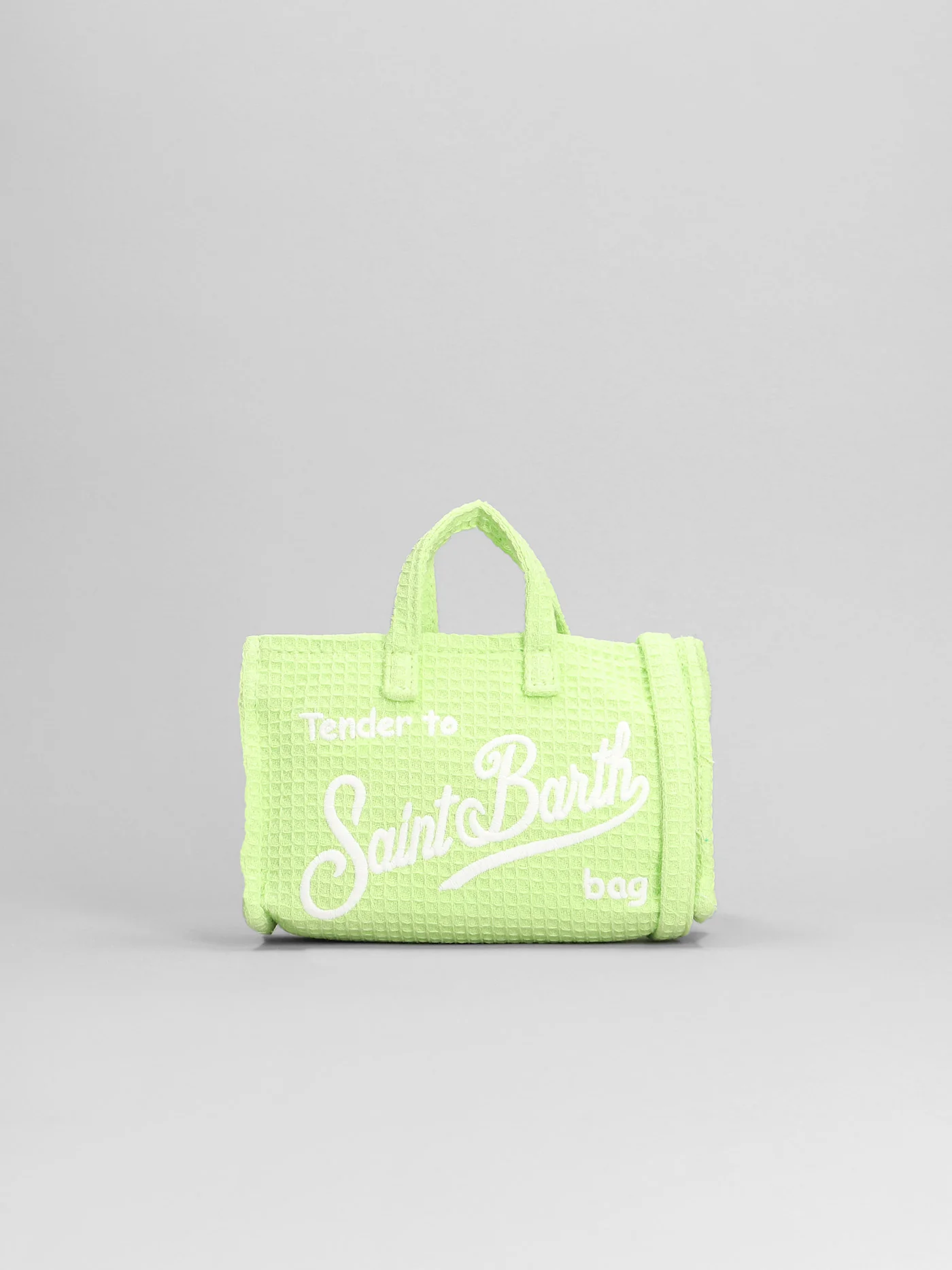 Phone bag Hand bag in green polyester