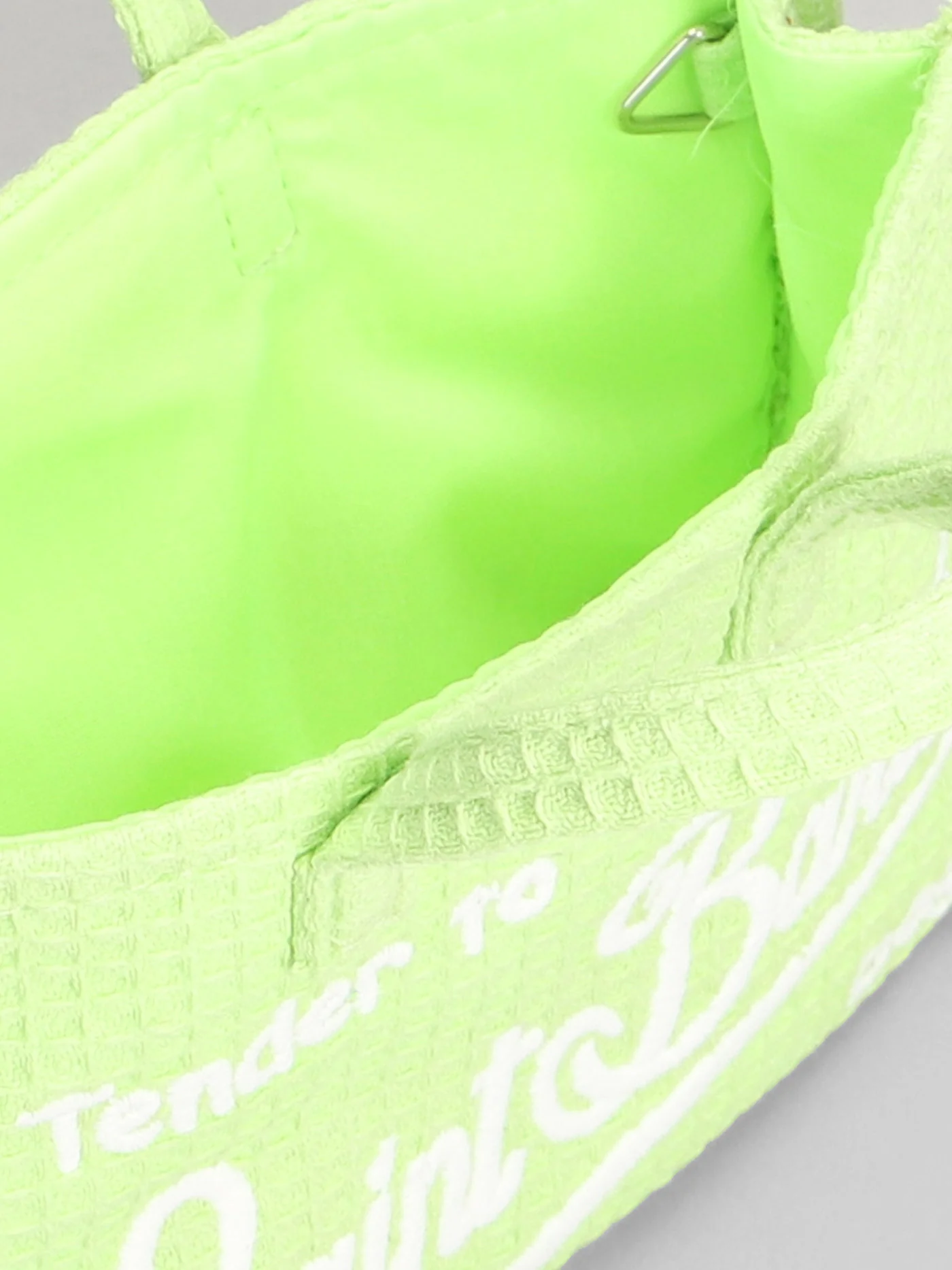 Phone bag Hand bag in green polyester - Image 4