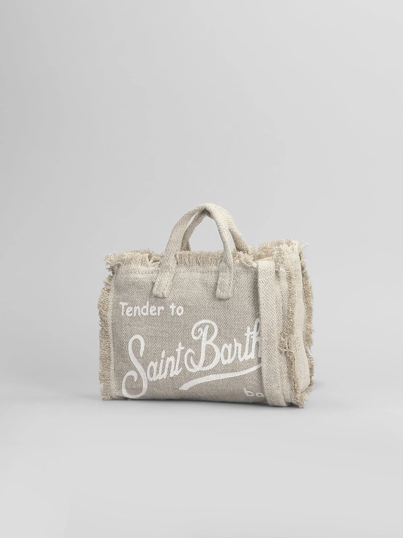 Phone bag linen Shoulder bag in beige linen - Image 2