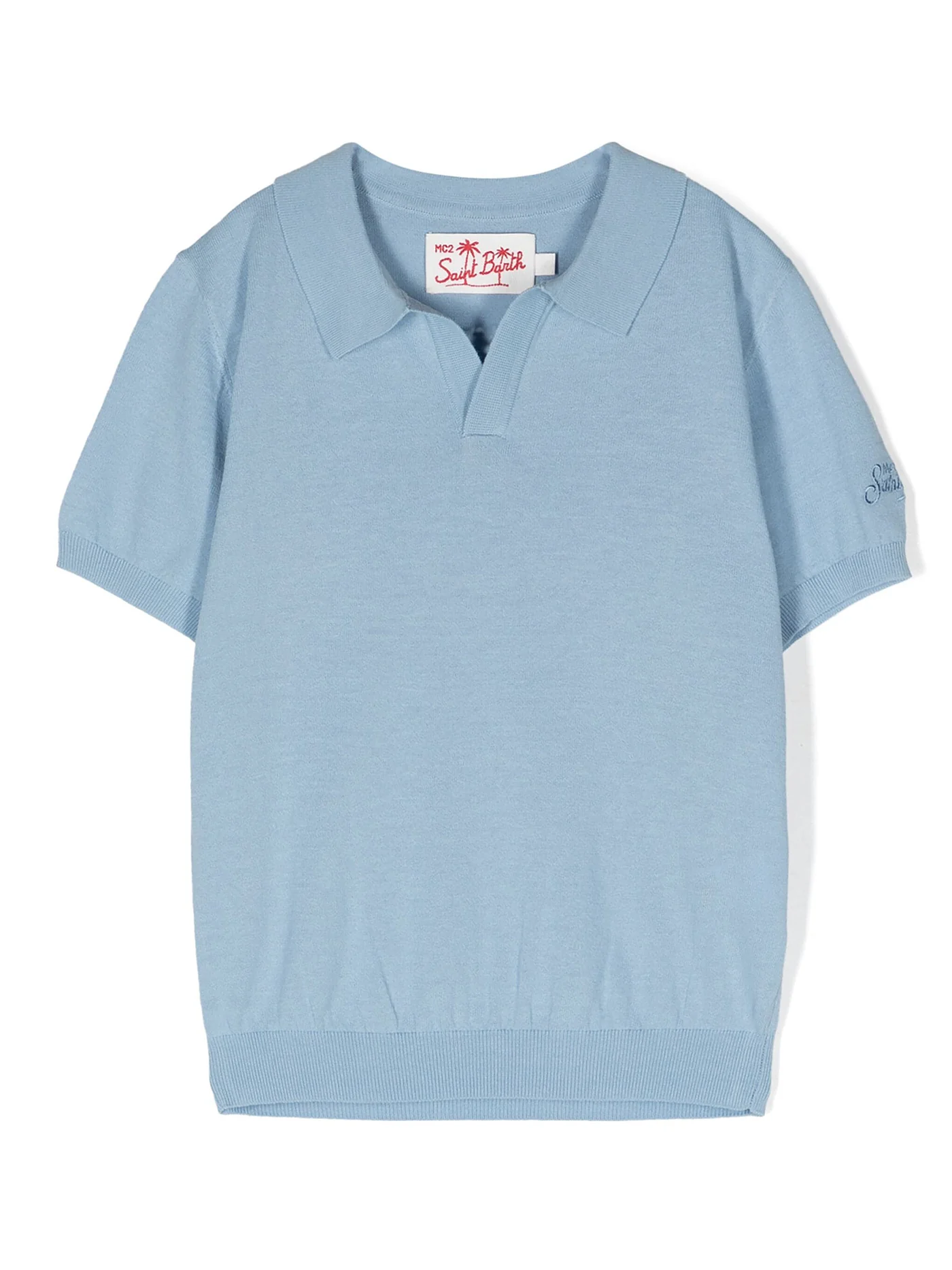 Sloan jr Polo in cyan cotton