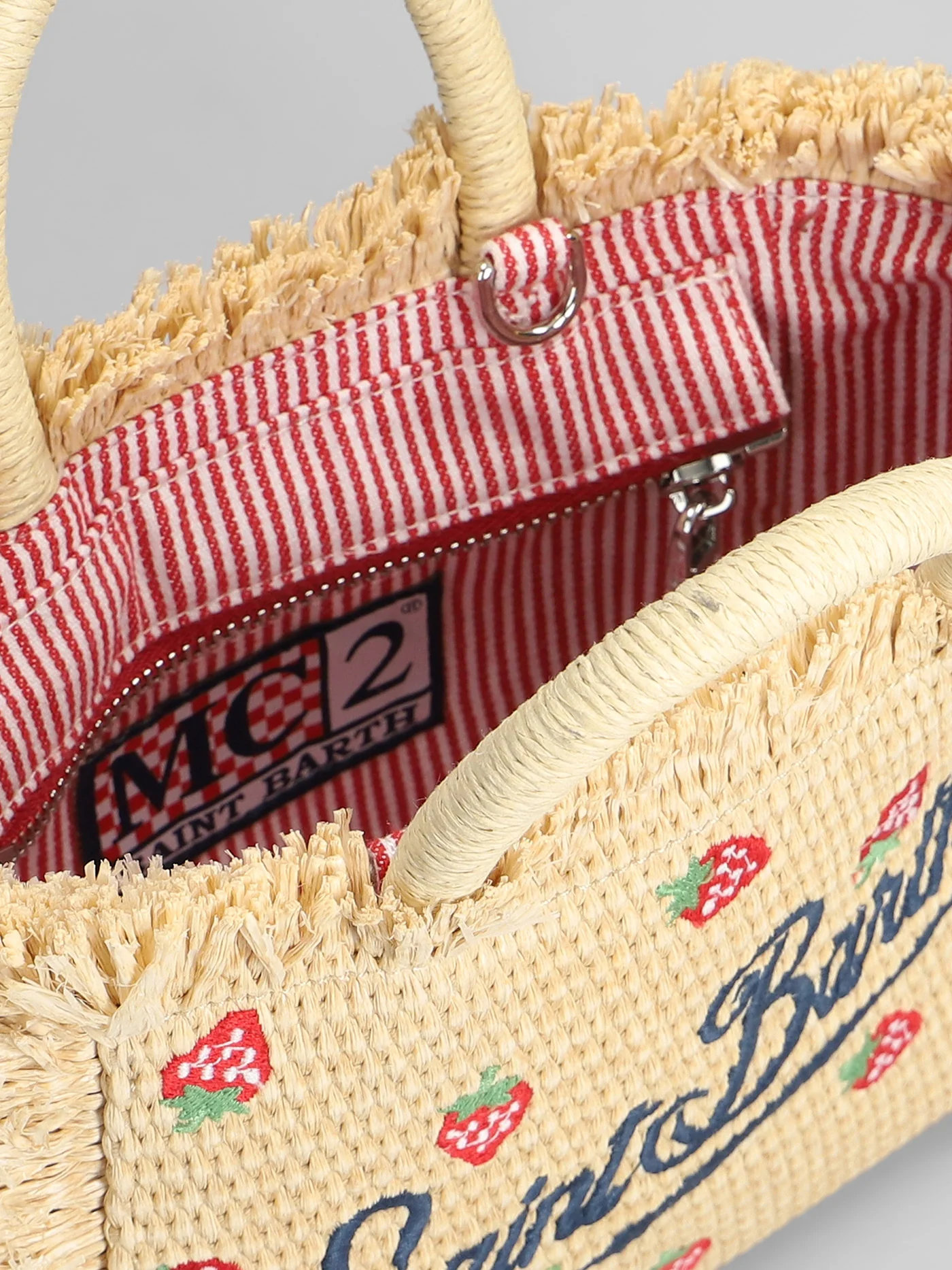 Vanity mini straw n Tote in beige raffia - Image 4