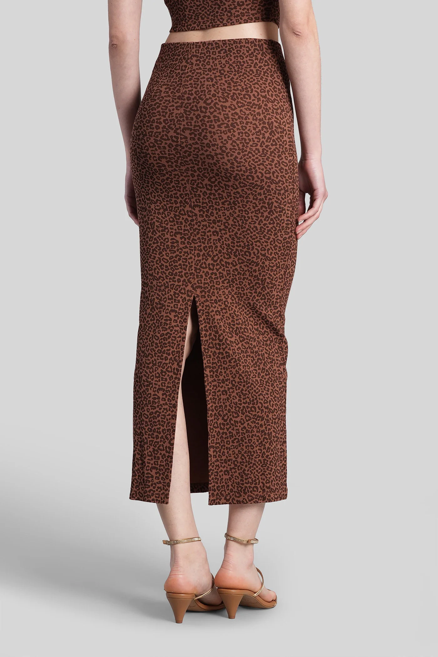 Lane Skirt in brown cotton - Image 3
