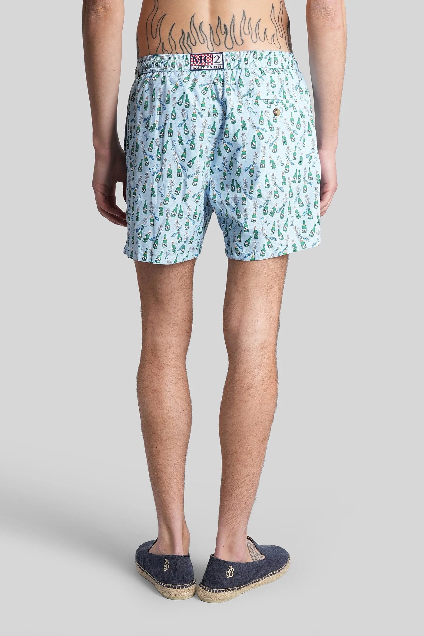 Lighting Micro Beachwear in cyan polyamide - Image 3