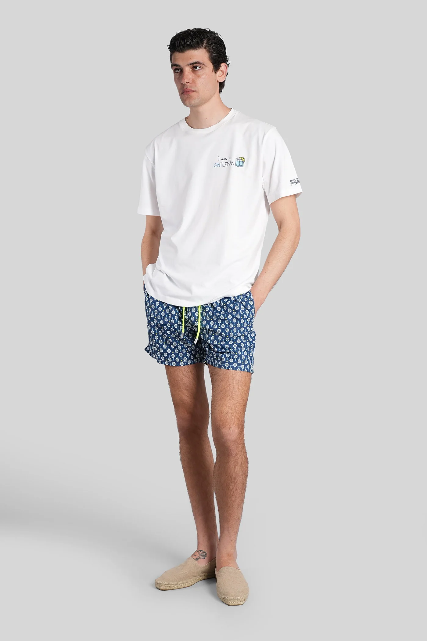 Lighting micro fanta Beachwear in blue polyamide - Image 2