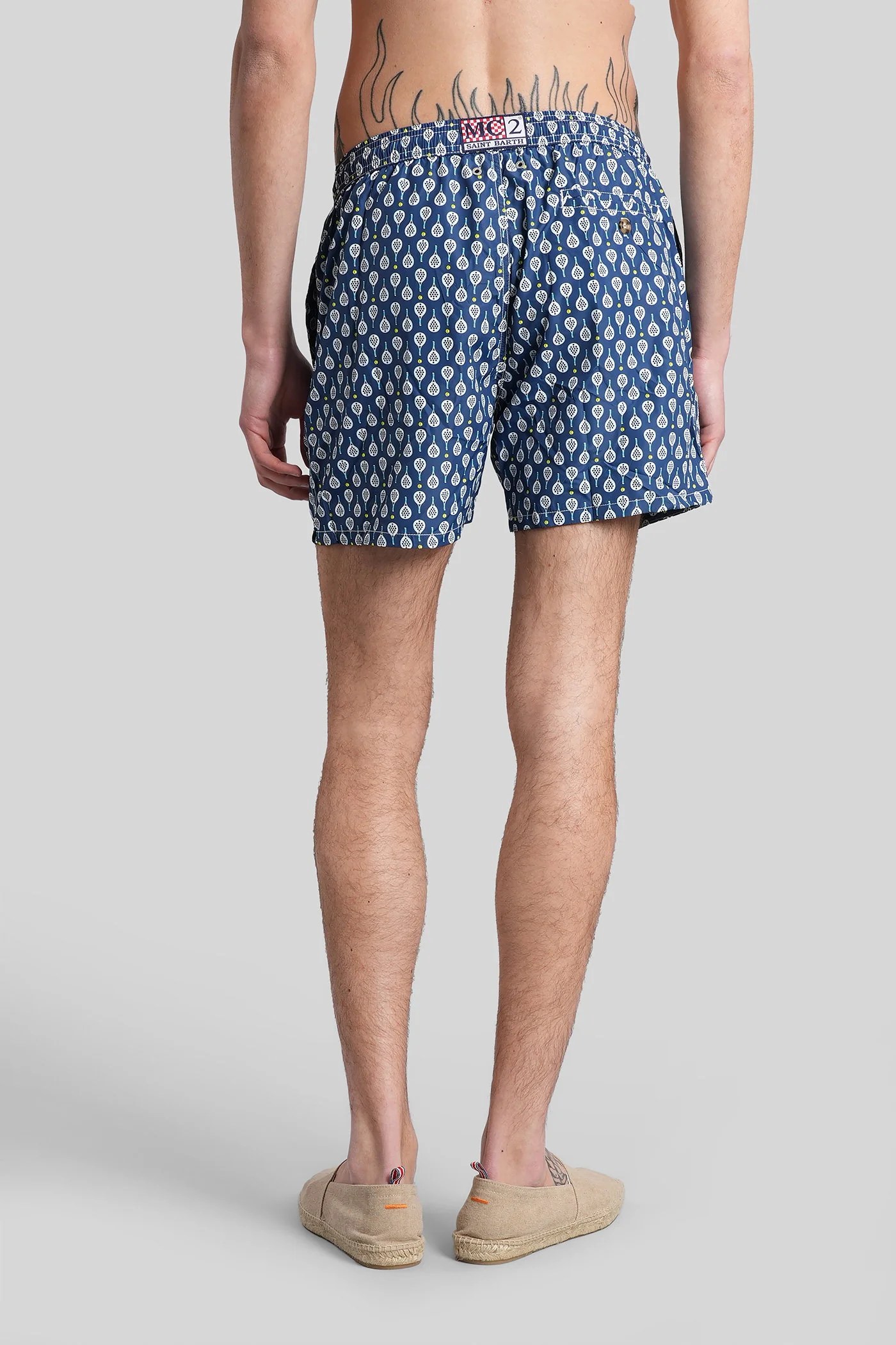 Lighting micro fanta Beachwear in blue polyamide - Image 3