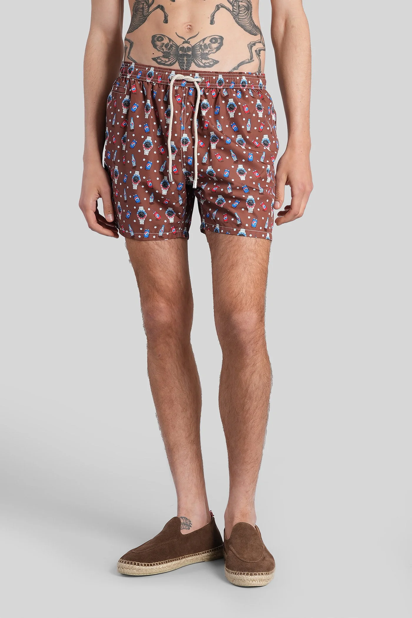 Lighting micro fanta Beachwear in brown polyamide
