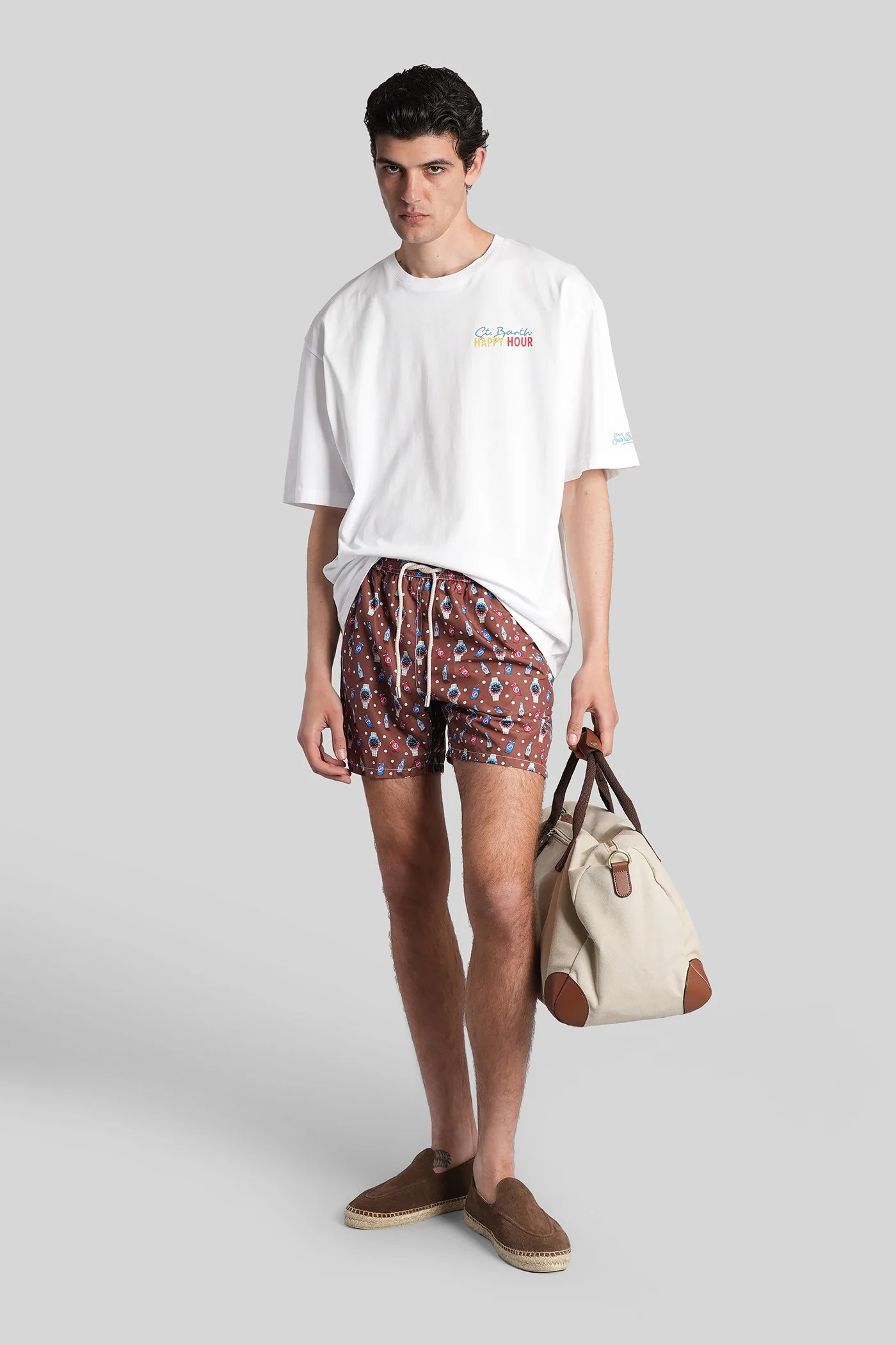 Lighting micro fanta Beachwear in brown polyamide - Image 2