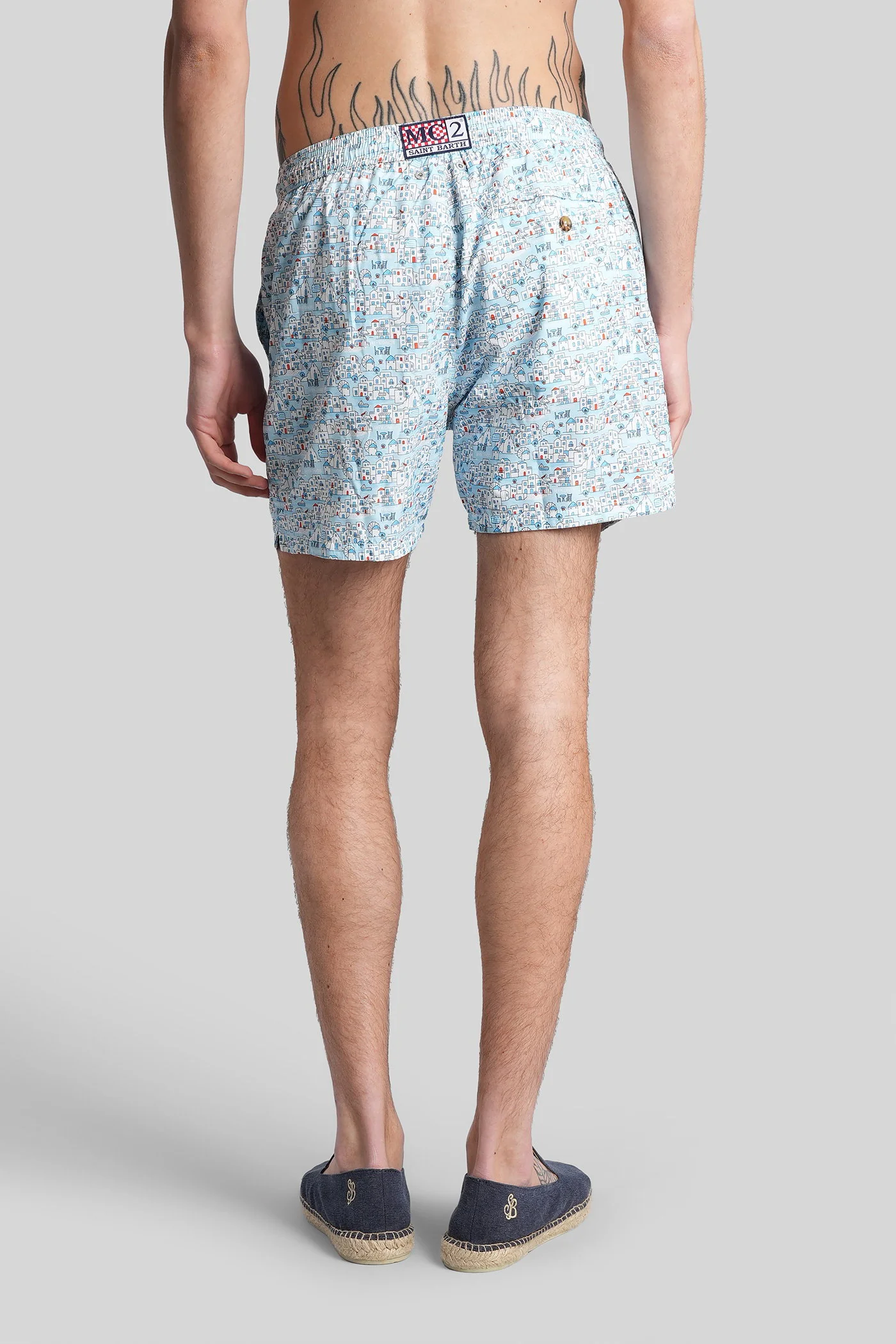 Lighting Micro Fanta Beachwear in cyan polyamide - Image 3