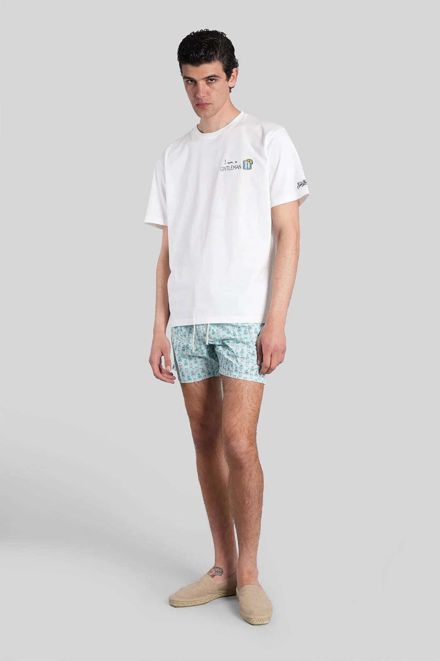 Lighting micro fanta Beachwear in cyan polyamide - Image 2