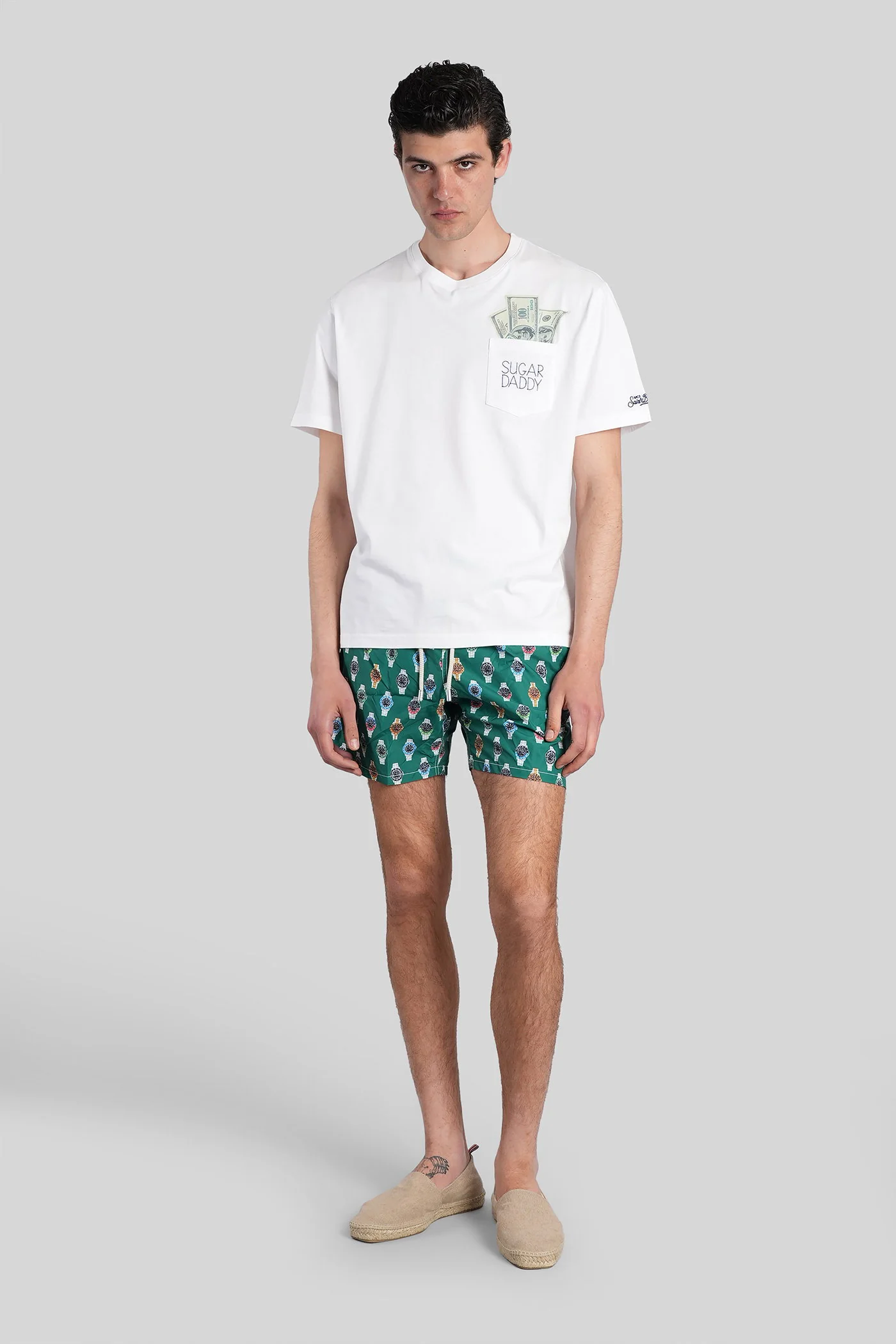 Lighting micro fanta Beachwear in green polyamide - Image 2