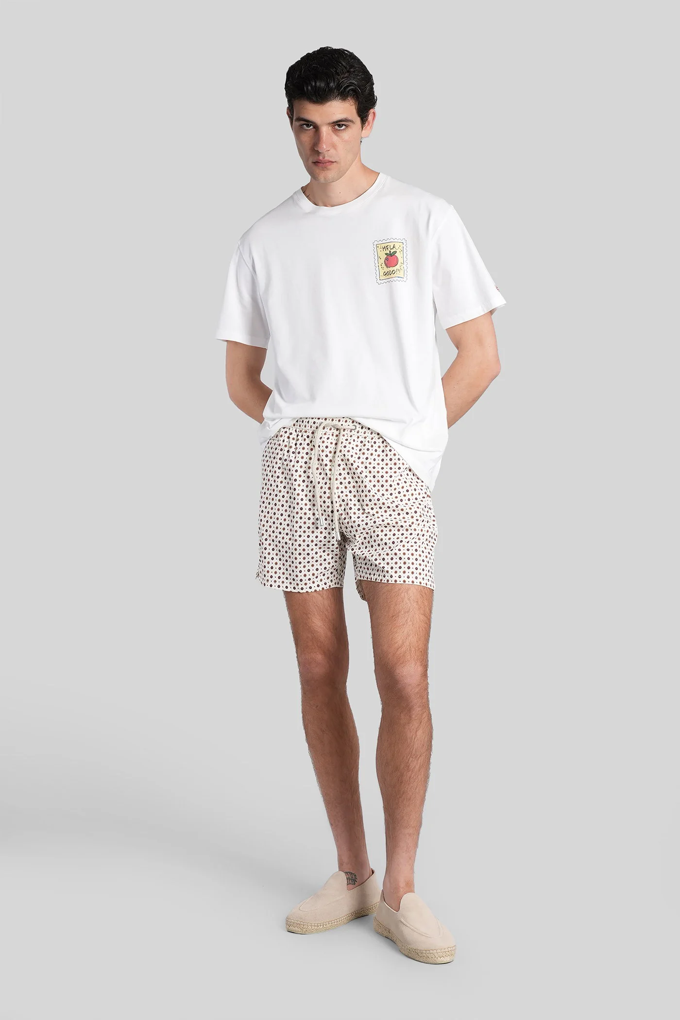 Lighting Micro Stret Beachwear in beige polyamide - Image 2
