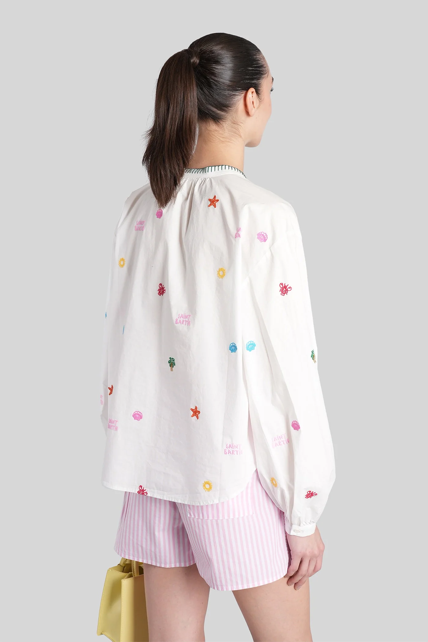 Liona Shirt in white cotton - Image 3