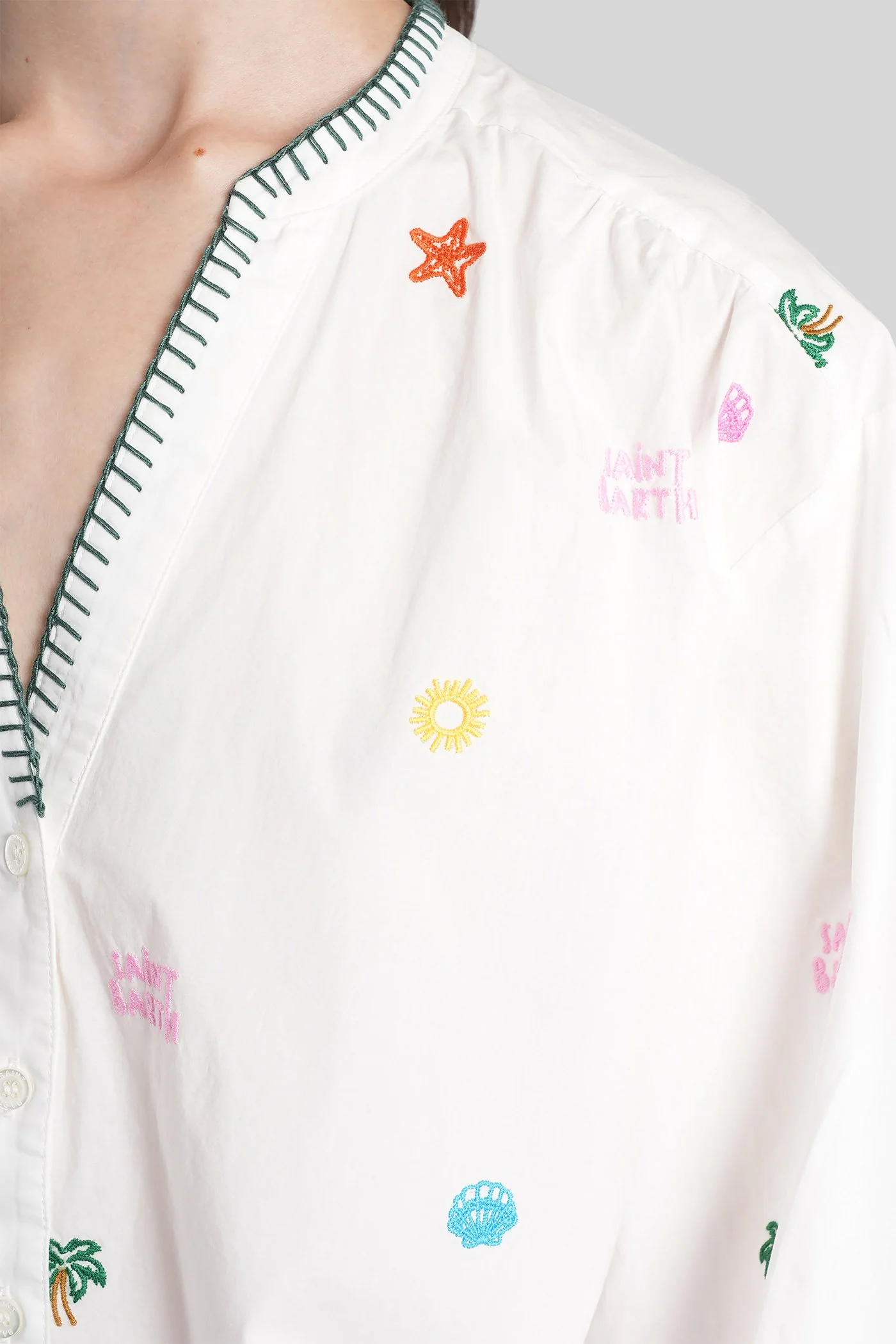 Liona Shirt in white cotton - Image 5